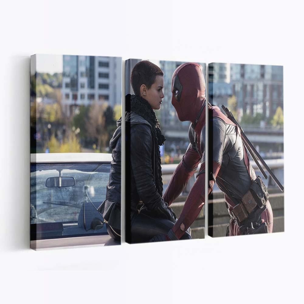 Deadpool Film Schreibtisch Leinwandbild - Marvel Wanddeko