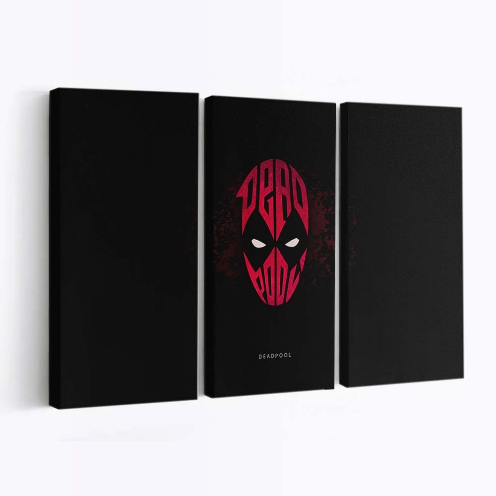 Deadpool Superhero Minimal Leinwandbild - Marvel Wanddeko