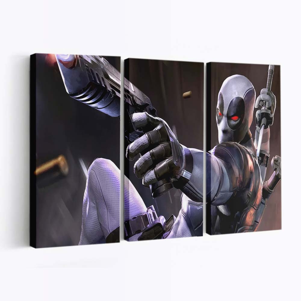 Marvel Duell Deadpool Familie Leinwandbild - Marvel Wanddeko