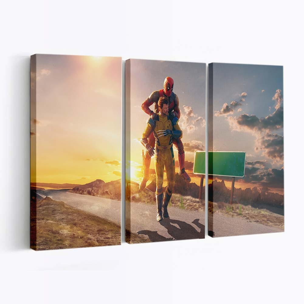 Red Suit Rampage Deadpool 3 Leinwandbild - Marvel Wanddeko