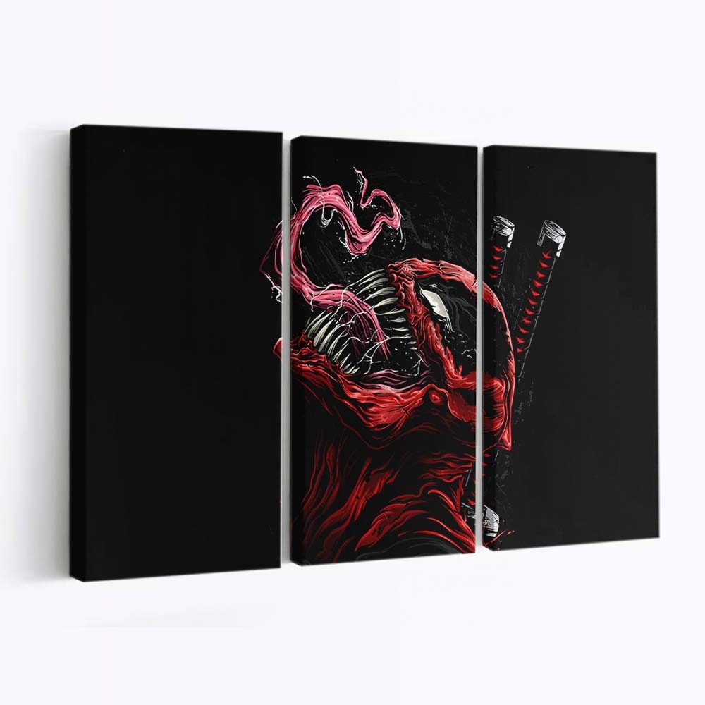 Venom als Deadpool-Kunst Leinwandbild - Marvel Wanddeko