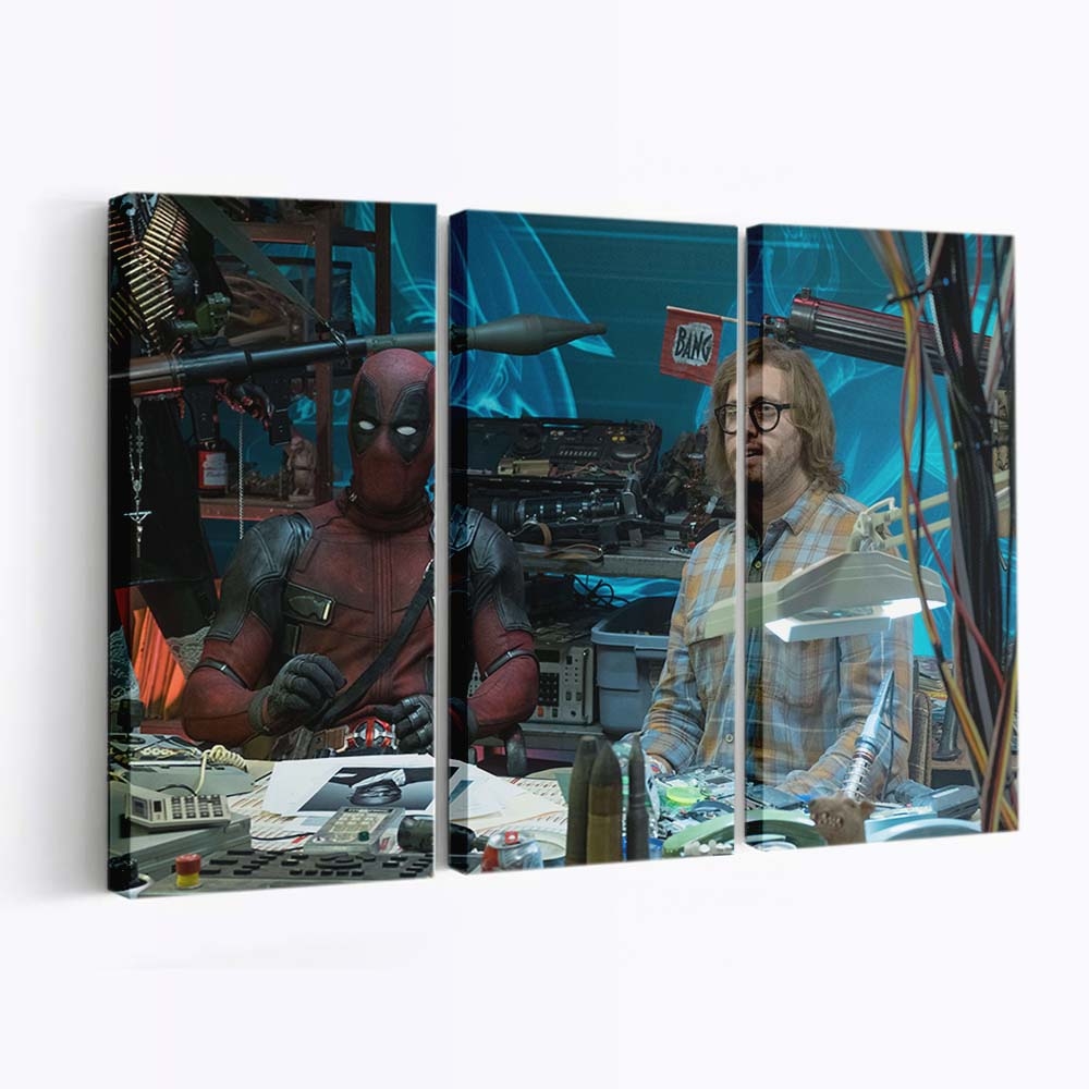 Weasel und Deadpool in Deadpool 2 Leinwandbild - Marvel Wanddeko