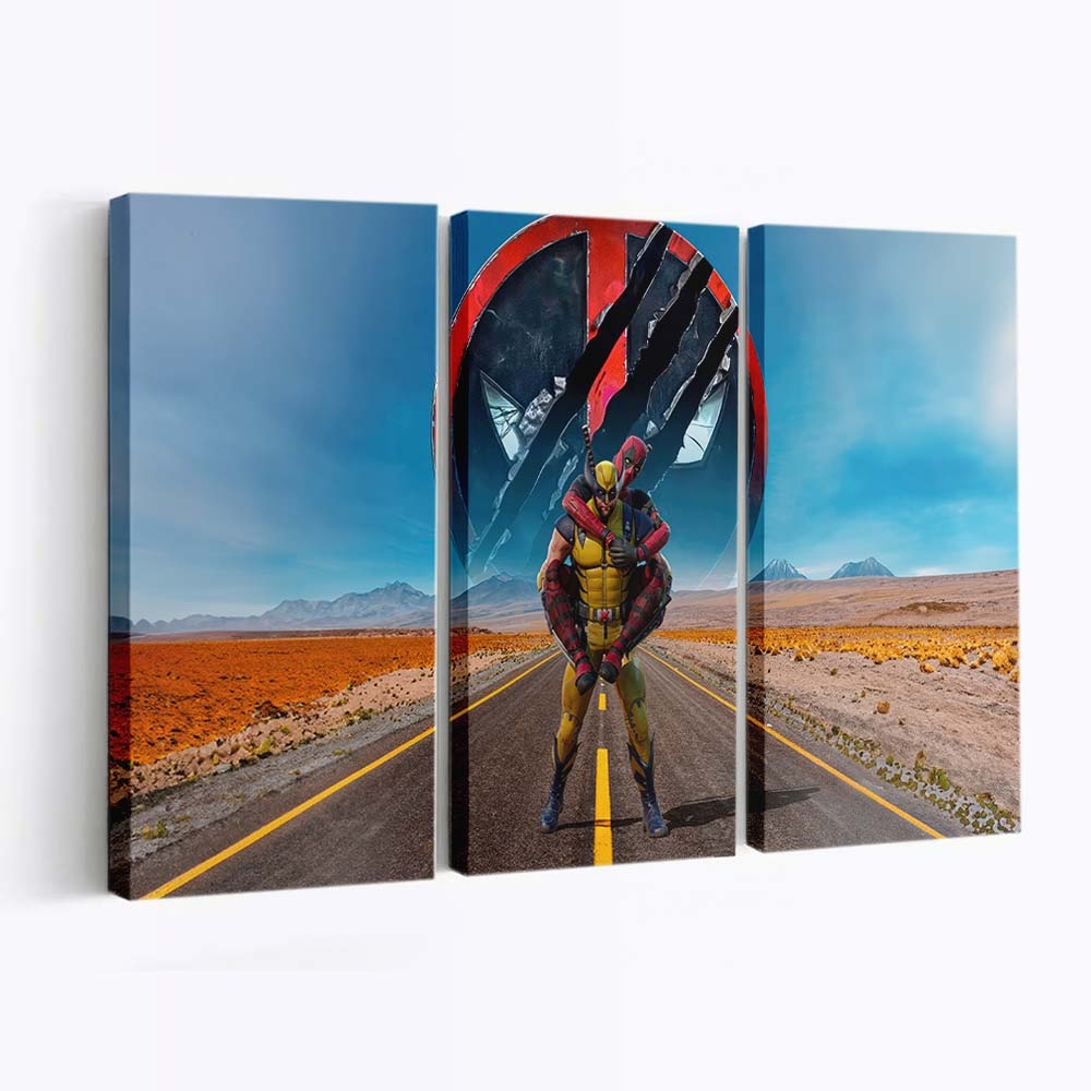 Wolverine und Deadpool Duo Leinwandbild - Marvel Wanddeko