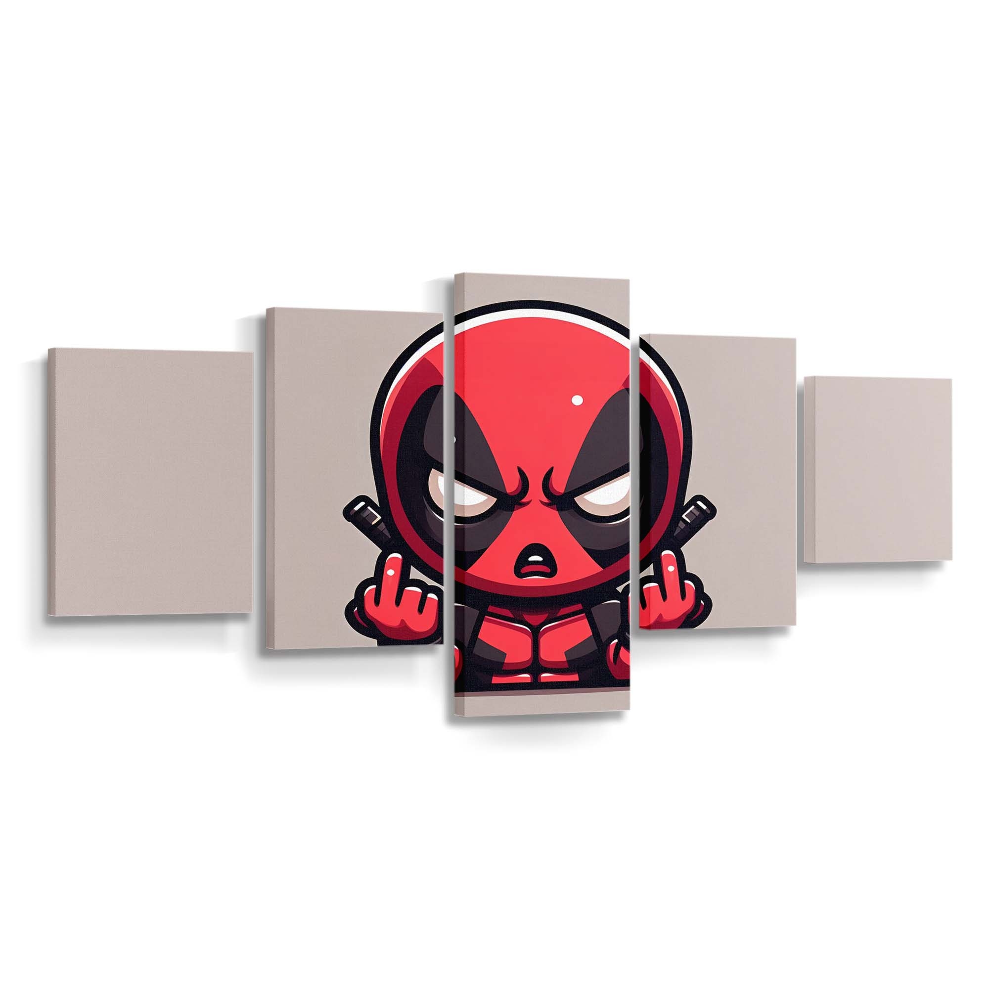 Wütender Deadpool Leinwandbild - Marvel Wanddeko