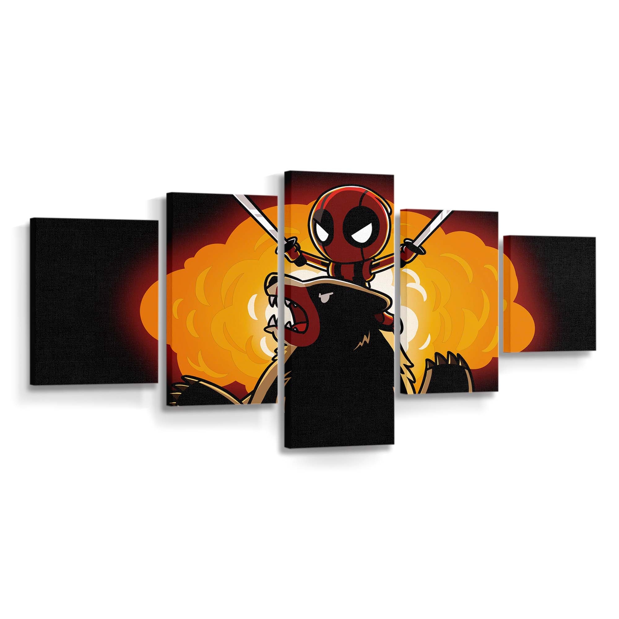 Badass Deadpool Leinwandbild - Marvel Wanddeko
