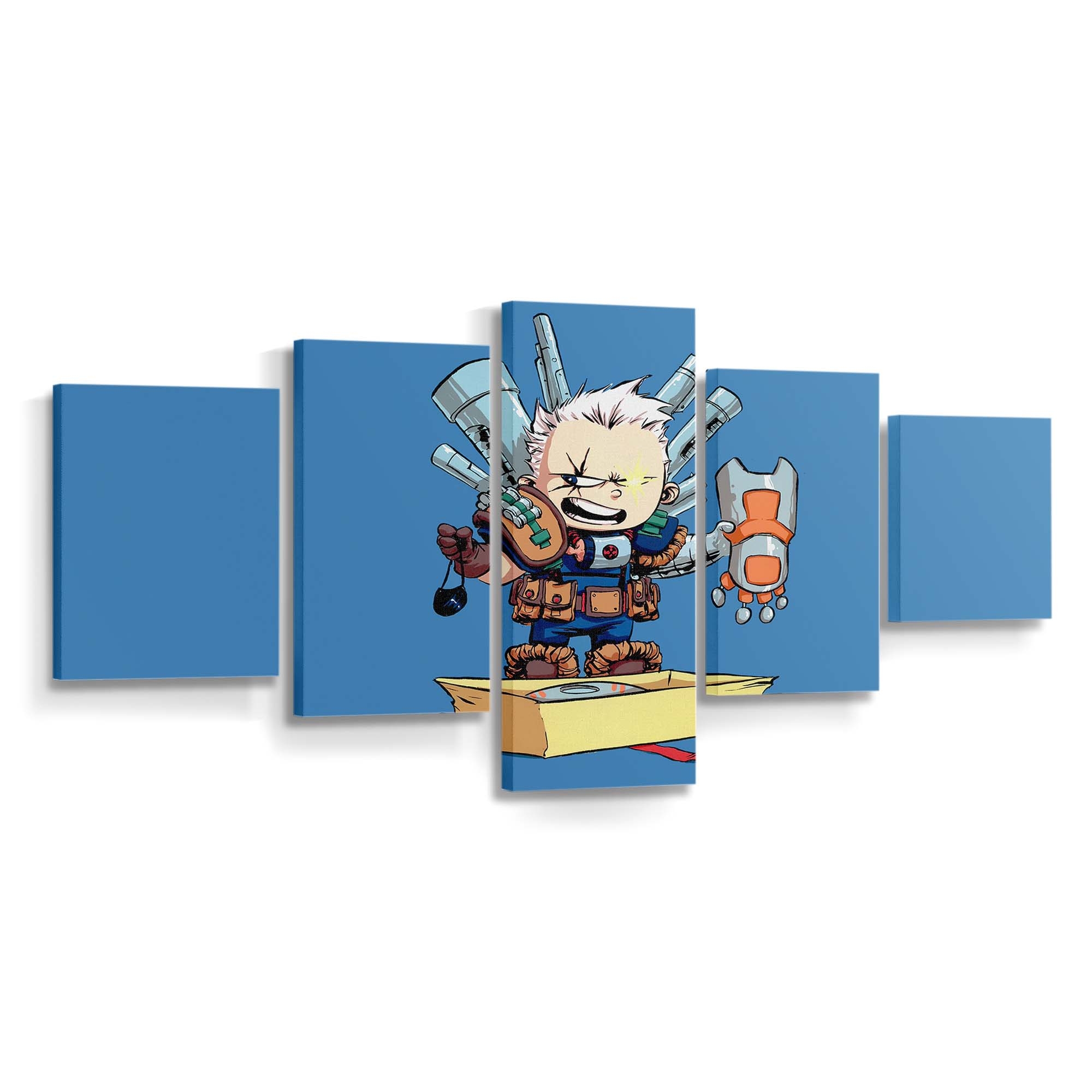 Cable Deadpool Minimalist Leinwandbild - Marvel Wanddeko