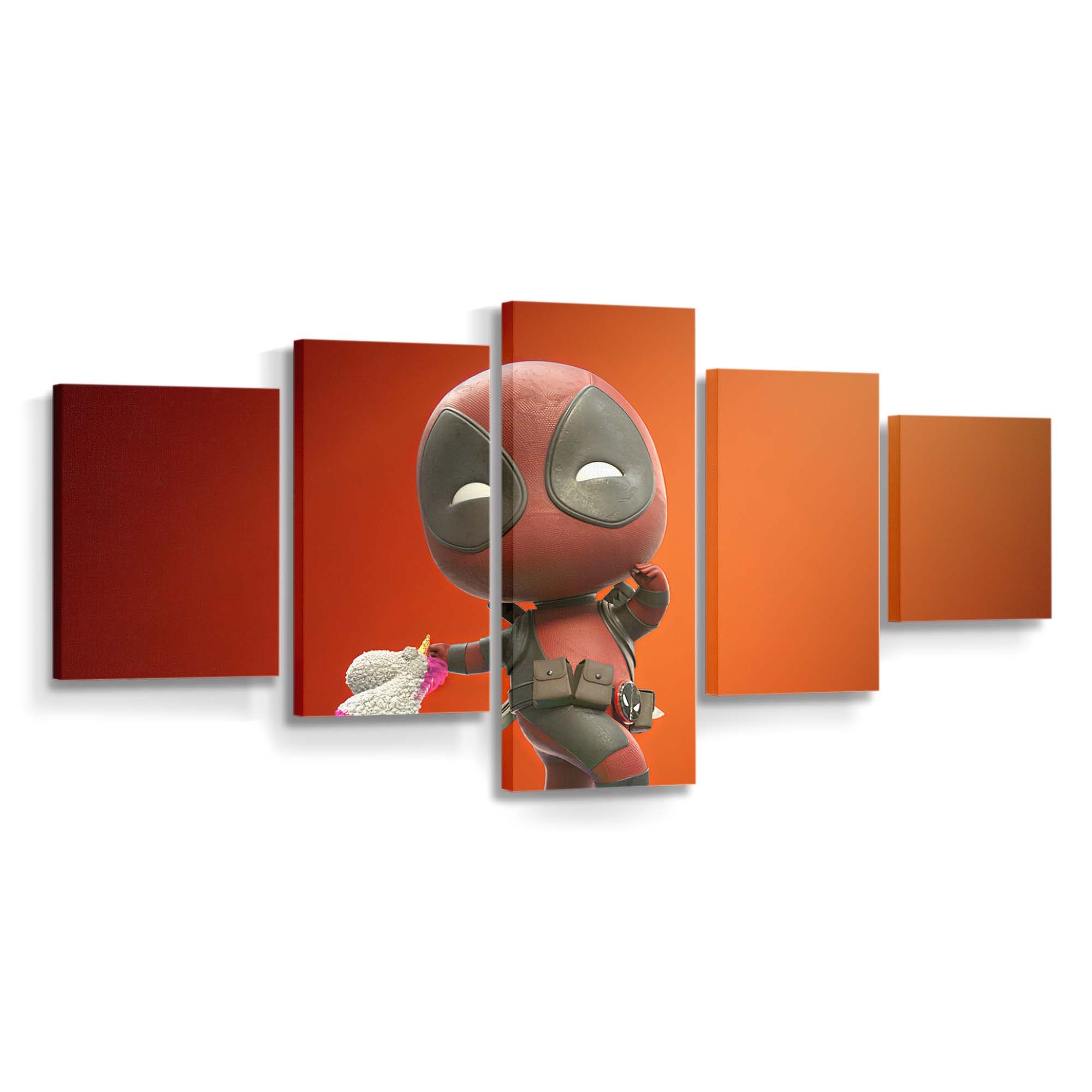 Chibi Deadpool Art Leinwandbild - Marvel Wanddeko