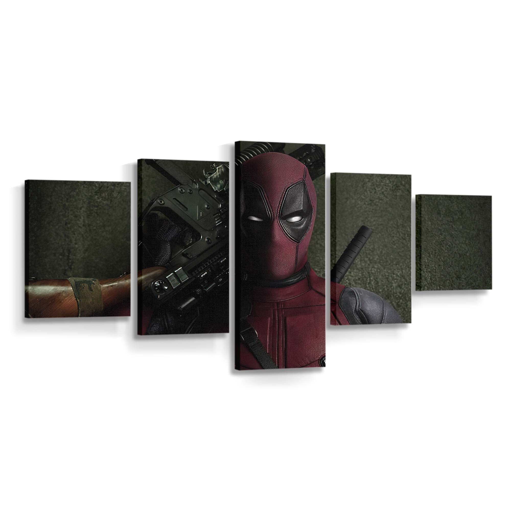 Deadpool 2 Waffe Leinwandbild - Marvel Wanddeko