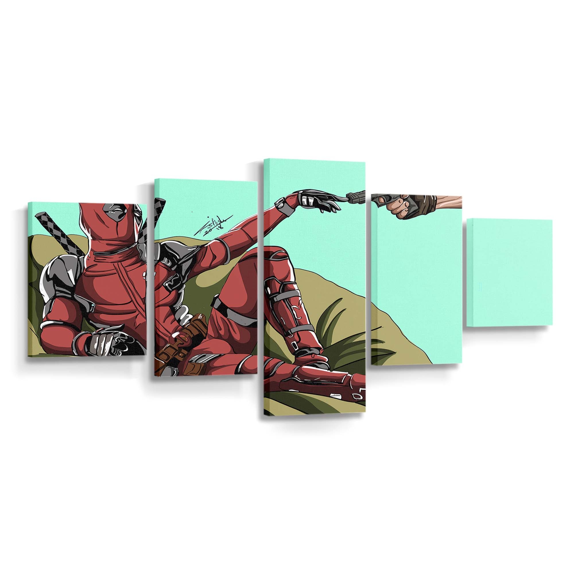 Deadpool 2 Illustration Leinwandbild - Marvel Wanddeko