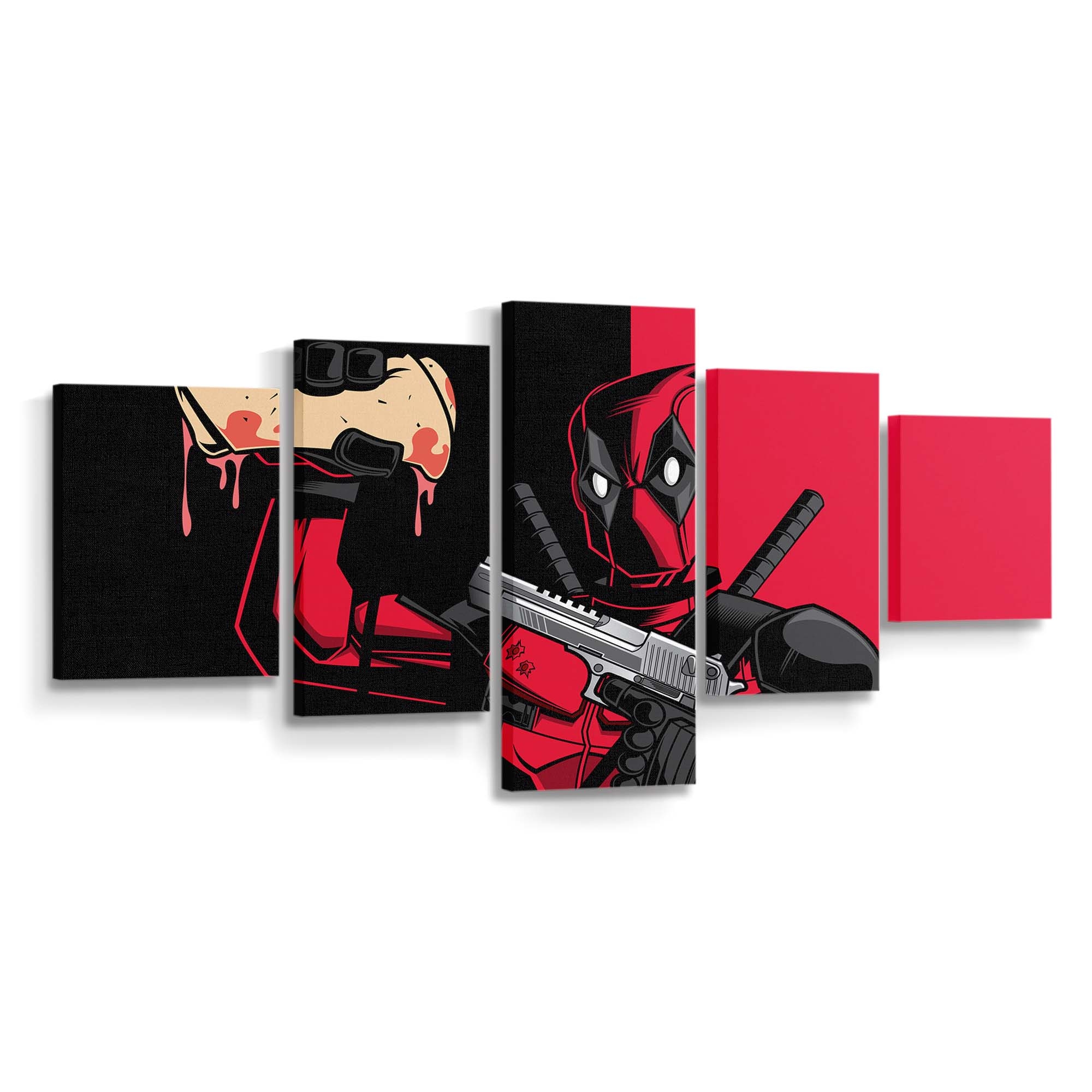 Deadpool Artworks Leinwandbild - Marvel Wanddeko