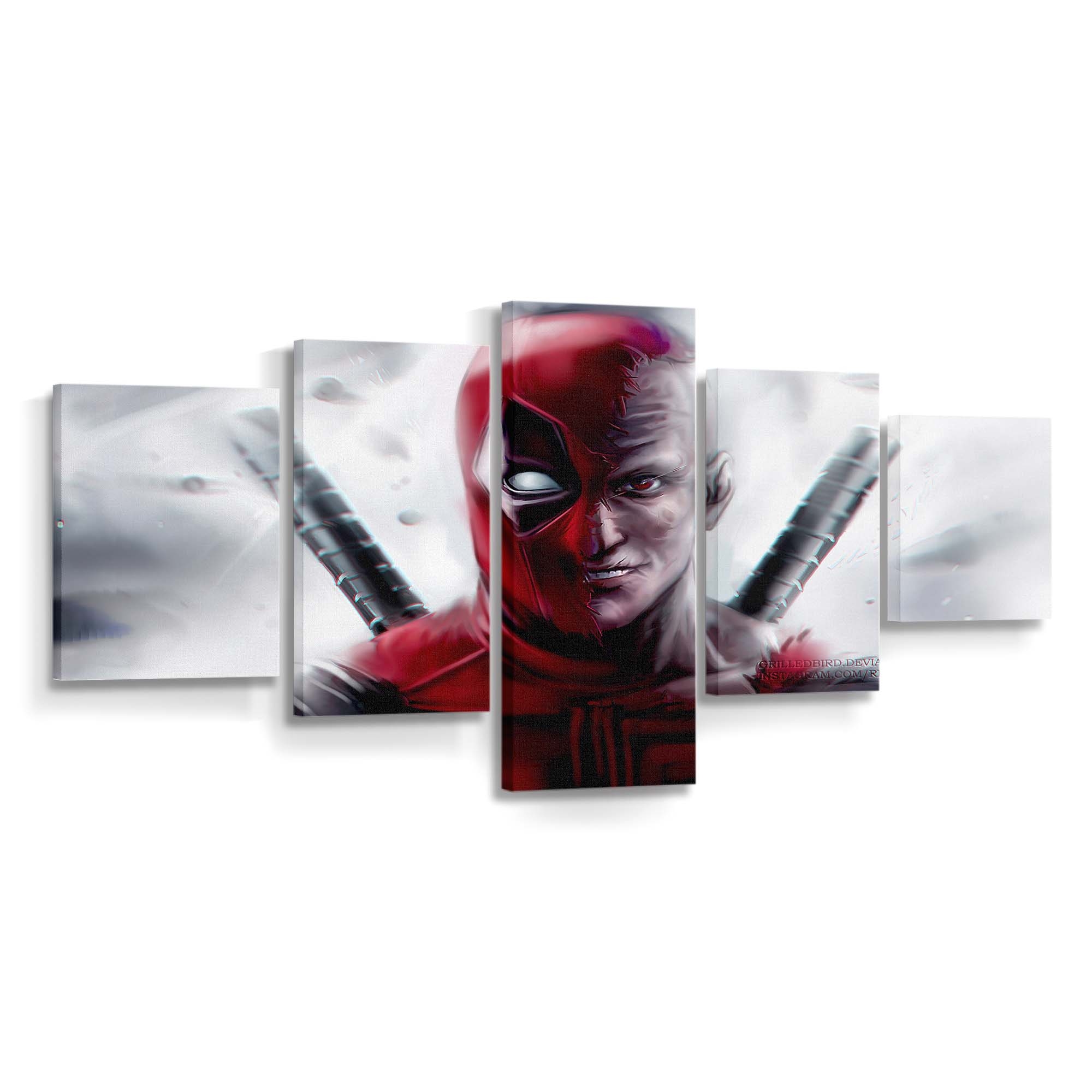 Deadpool Kunst 3 Leinwandbild - Marvel Wanddeko