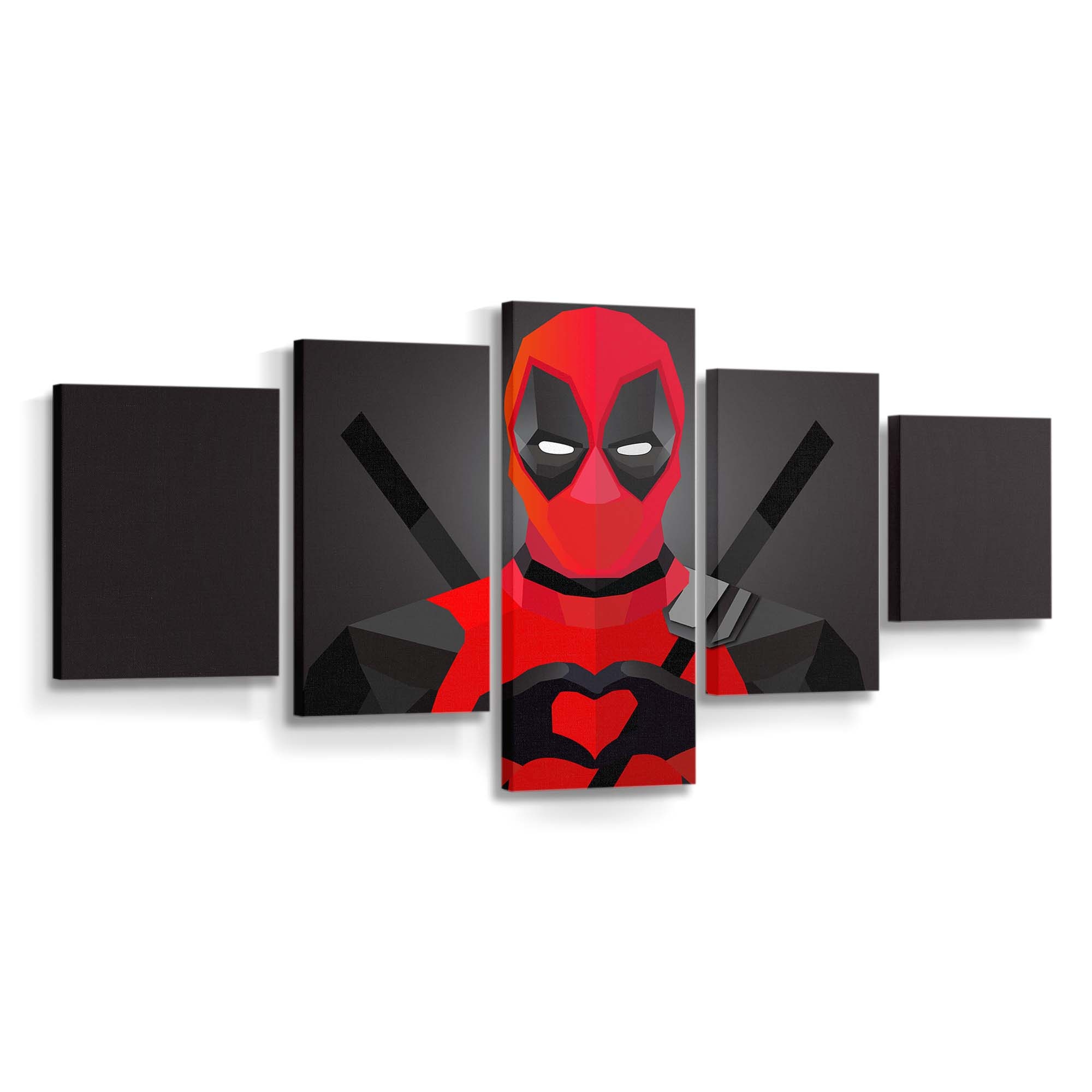 Deadpool: Abstraktes Artwork Leinwandbild - Marvel Wanddeko