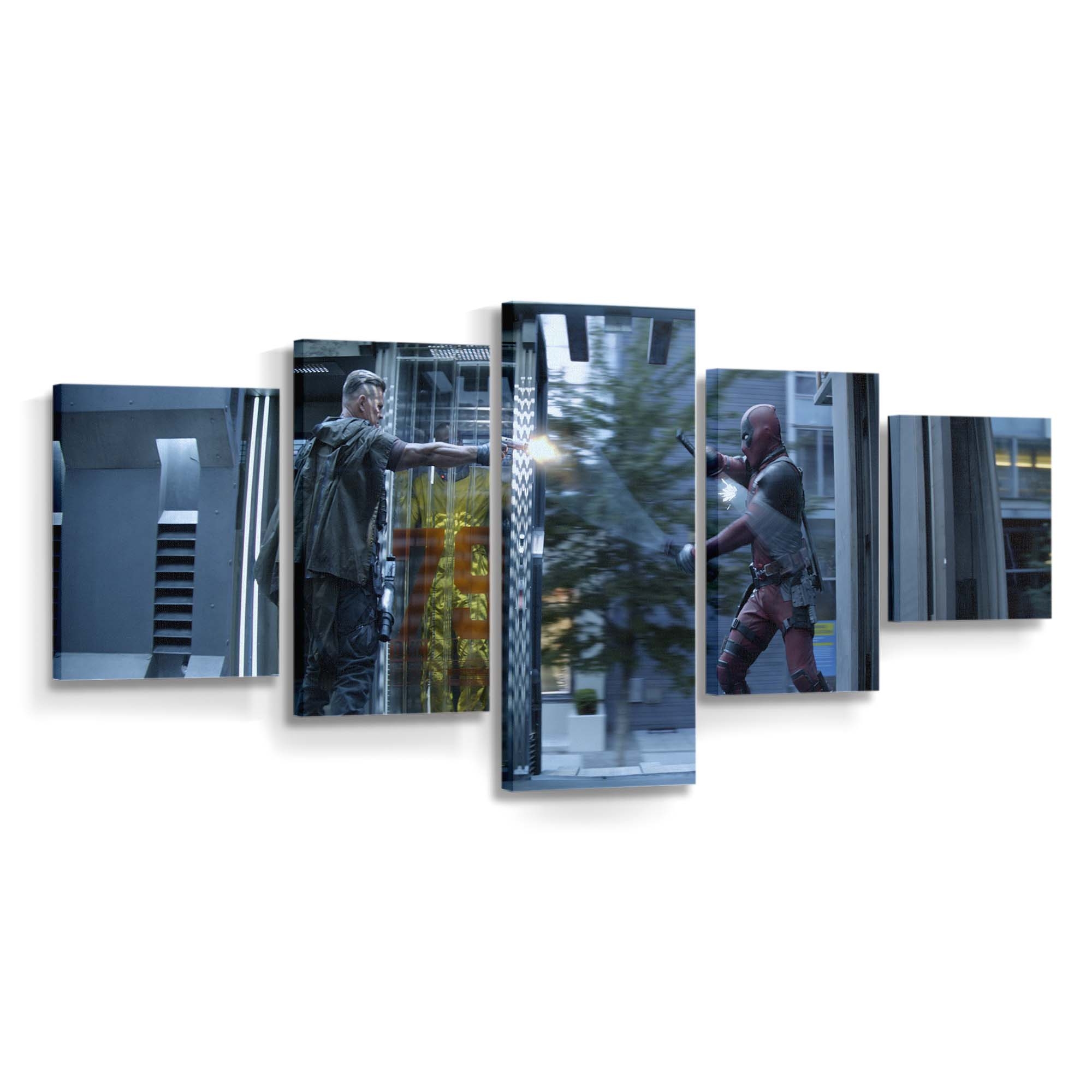 Deadpool und Cable in Deadpool 2 Leinwandbild - Marvel Wanddeko