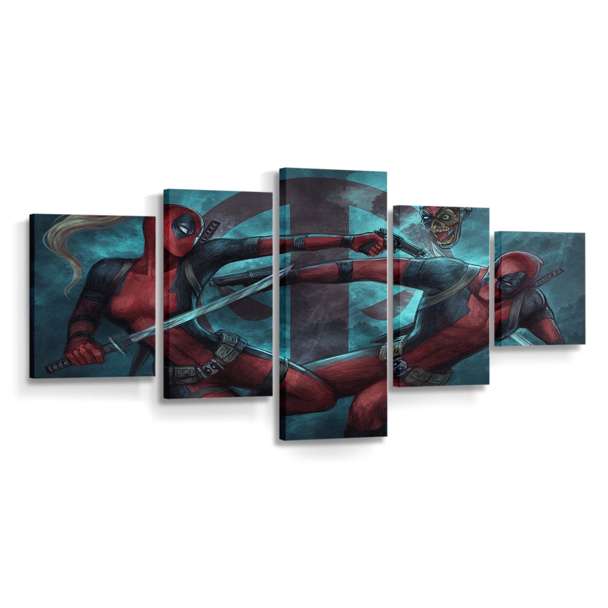 Deadpool und Ladydeadpool Leinwandbild - Marvel Wanddeko