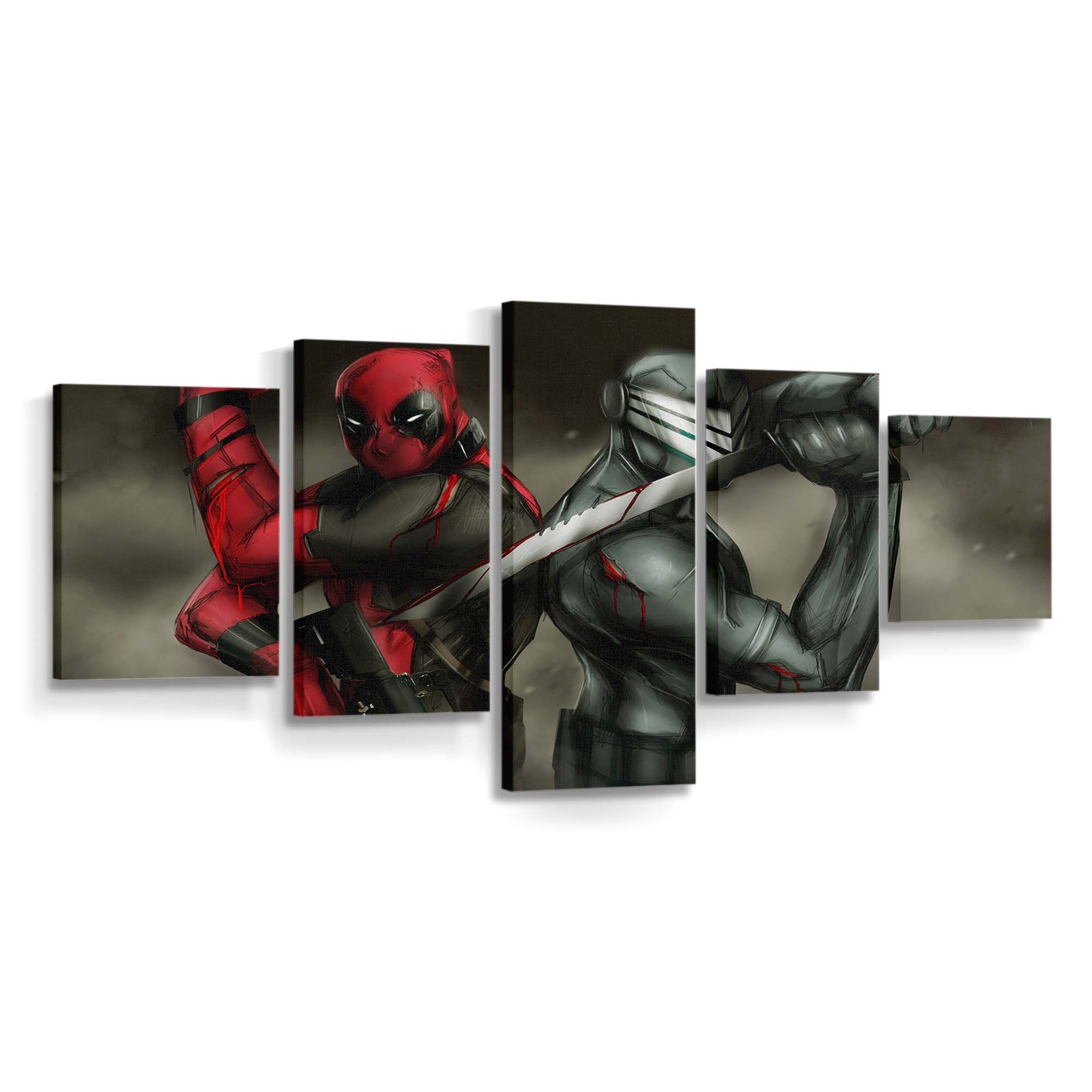 Deadpool und Snake Eyes Leinwandbild - Marvel Wanddeko
