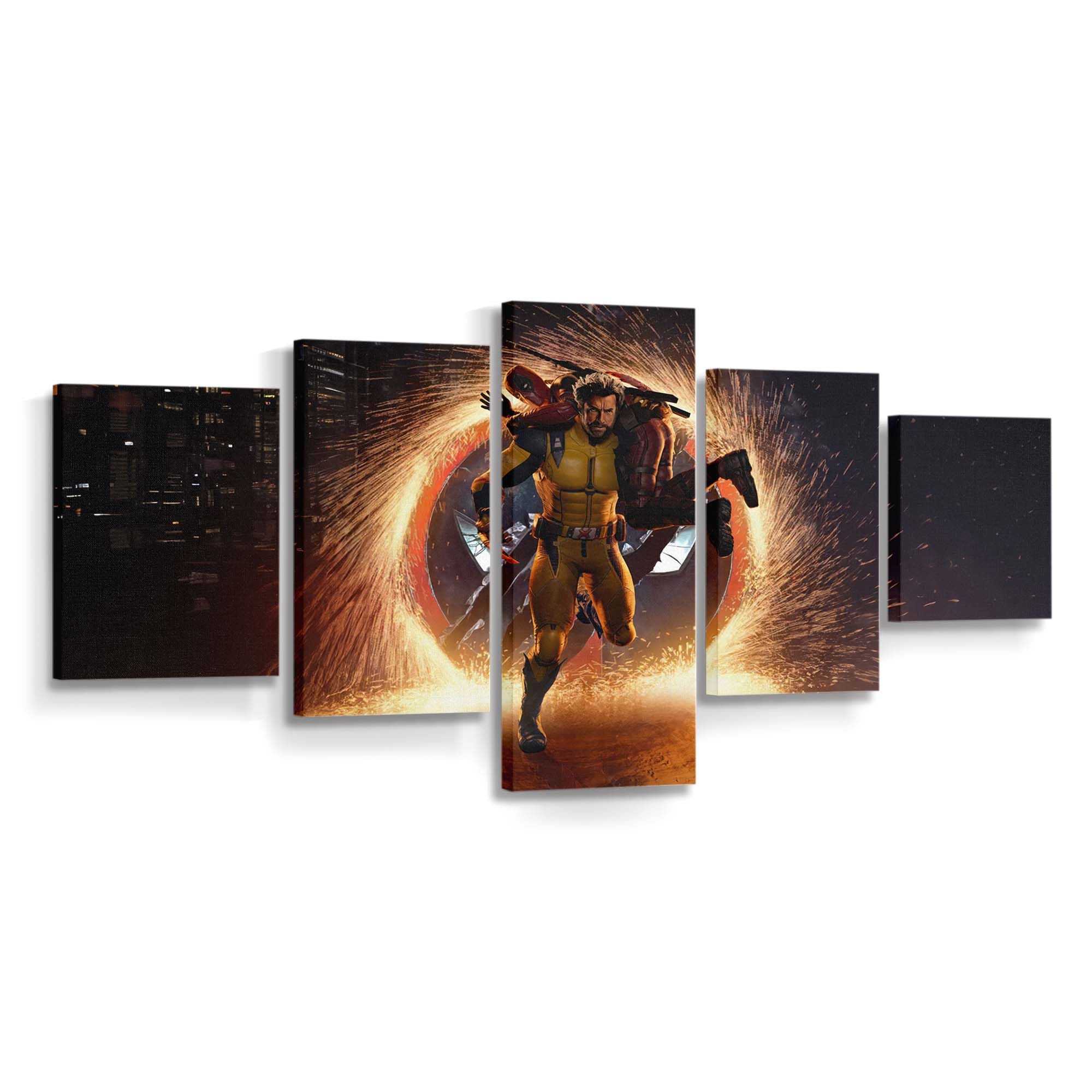 Deadpool und Wolverine in Deadpool 3 Leinwandbild - Marvel Wanddeko