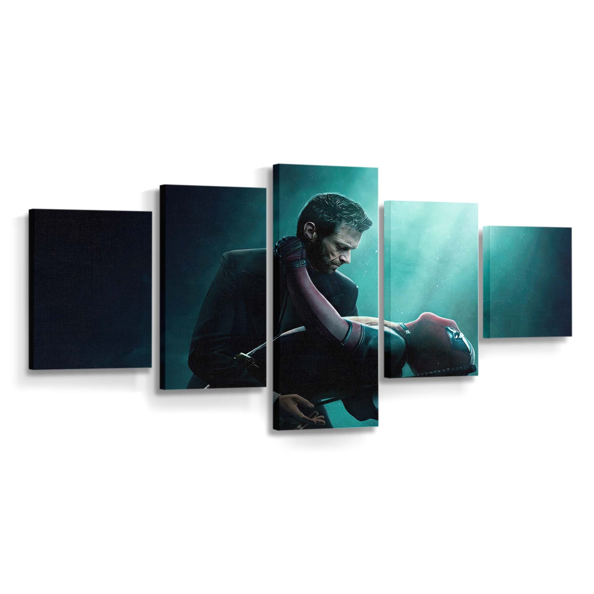 Deadpool und Wolverine Showdown Leinwandbild - Marvel Wanddeko