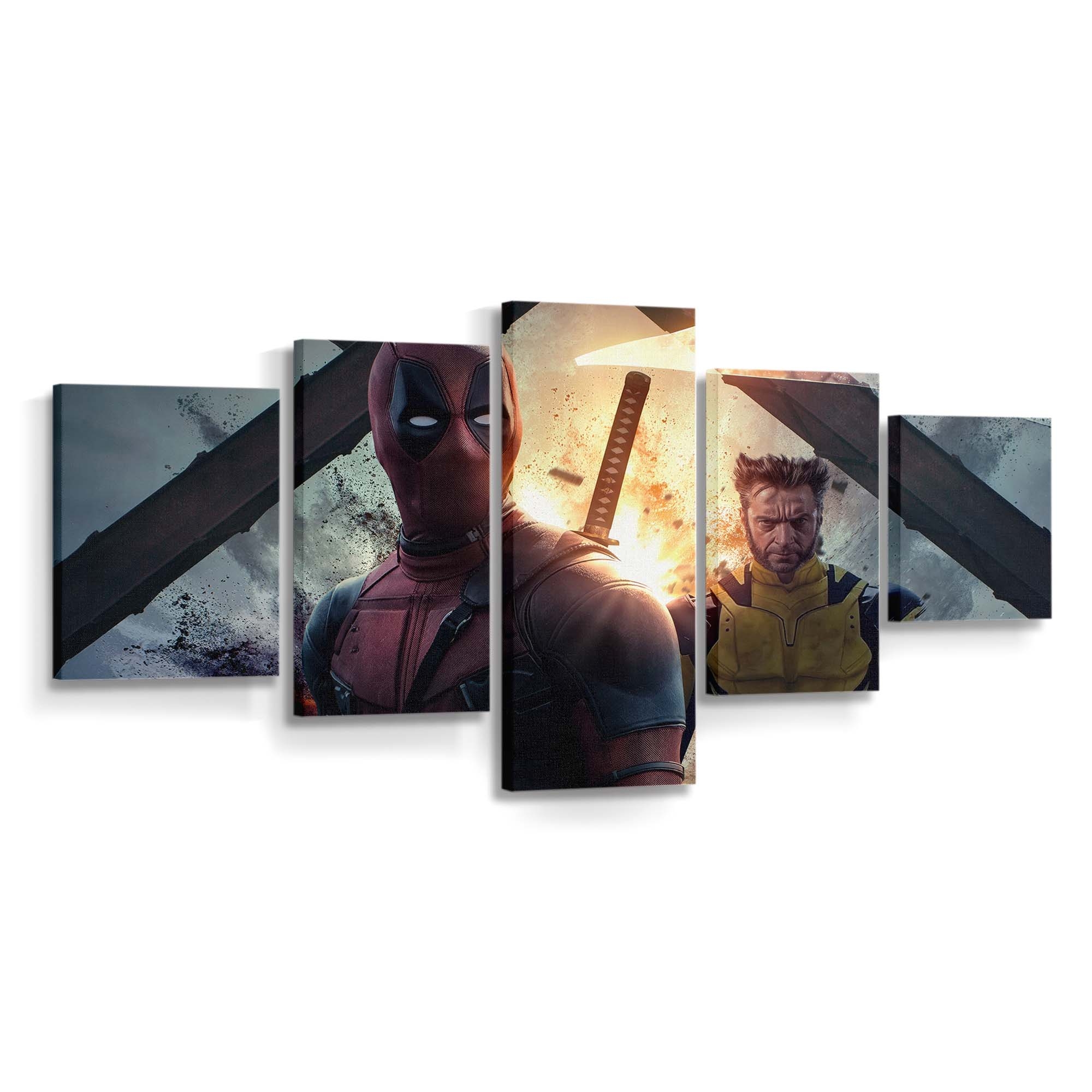 Deadpool und Wolverine: Unstoppable Force Leinwandbild - Marvel Wanddeko