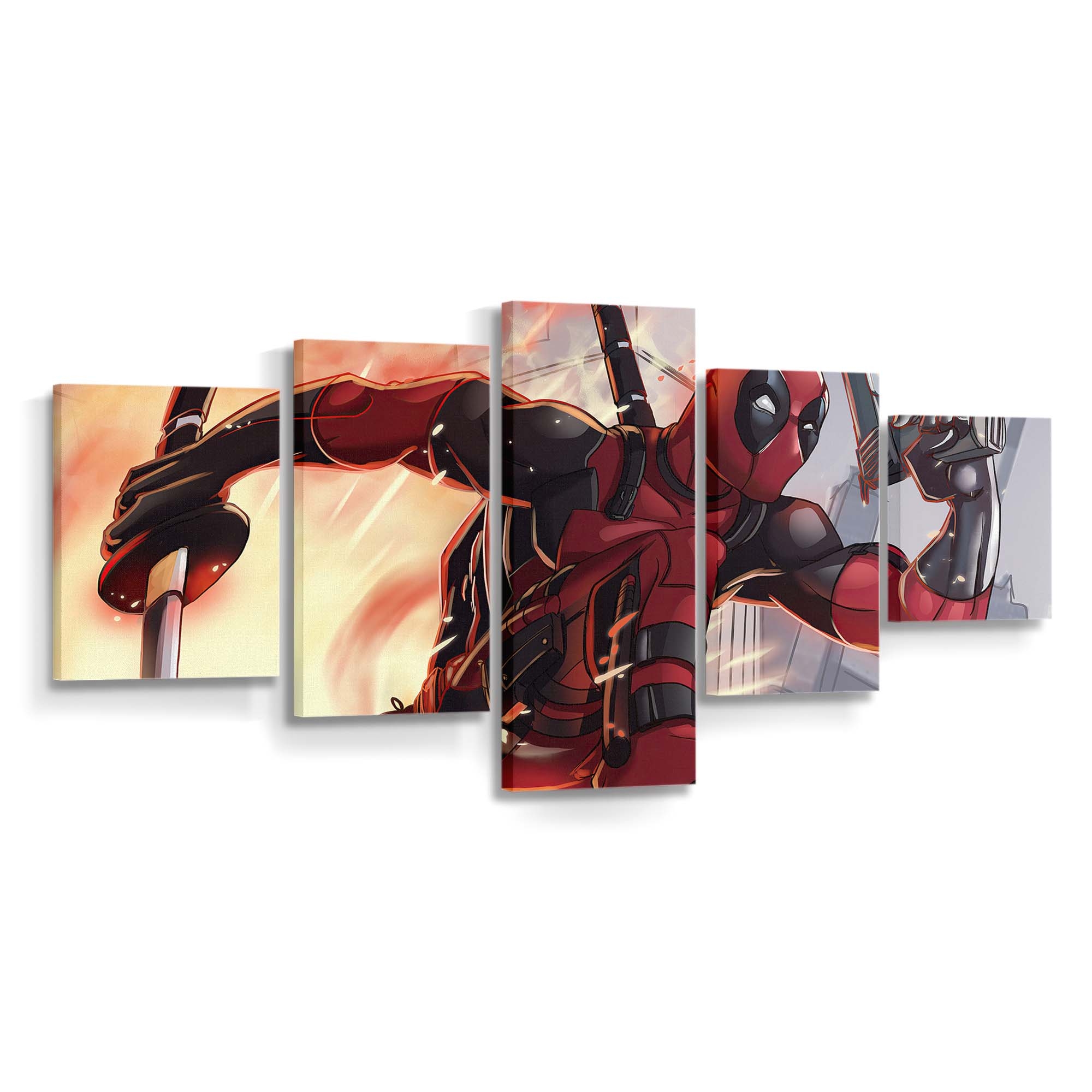 Deadpool abseits des Angriffs Leinwandbild - Marvel Wanddeko