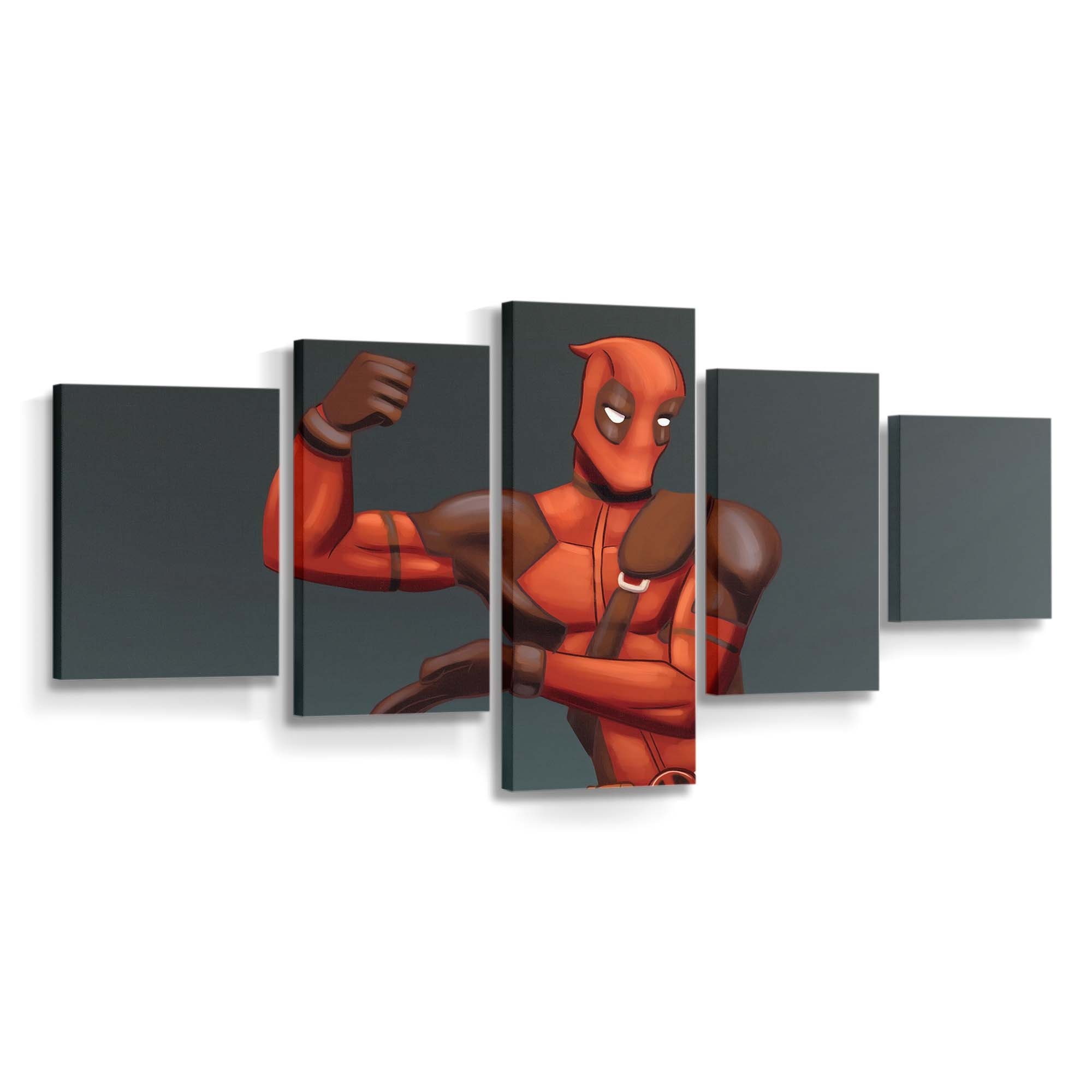 Deadpool: Cartoon-Kunst Leinwandbild - Marvel Wanddeko