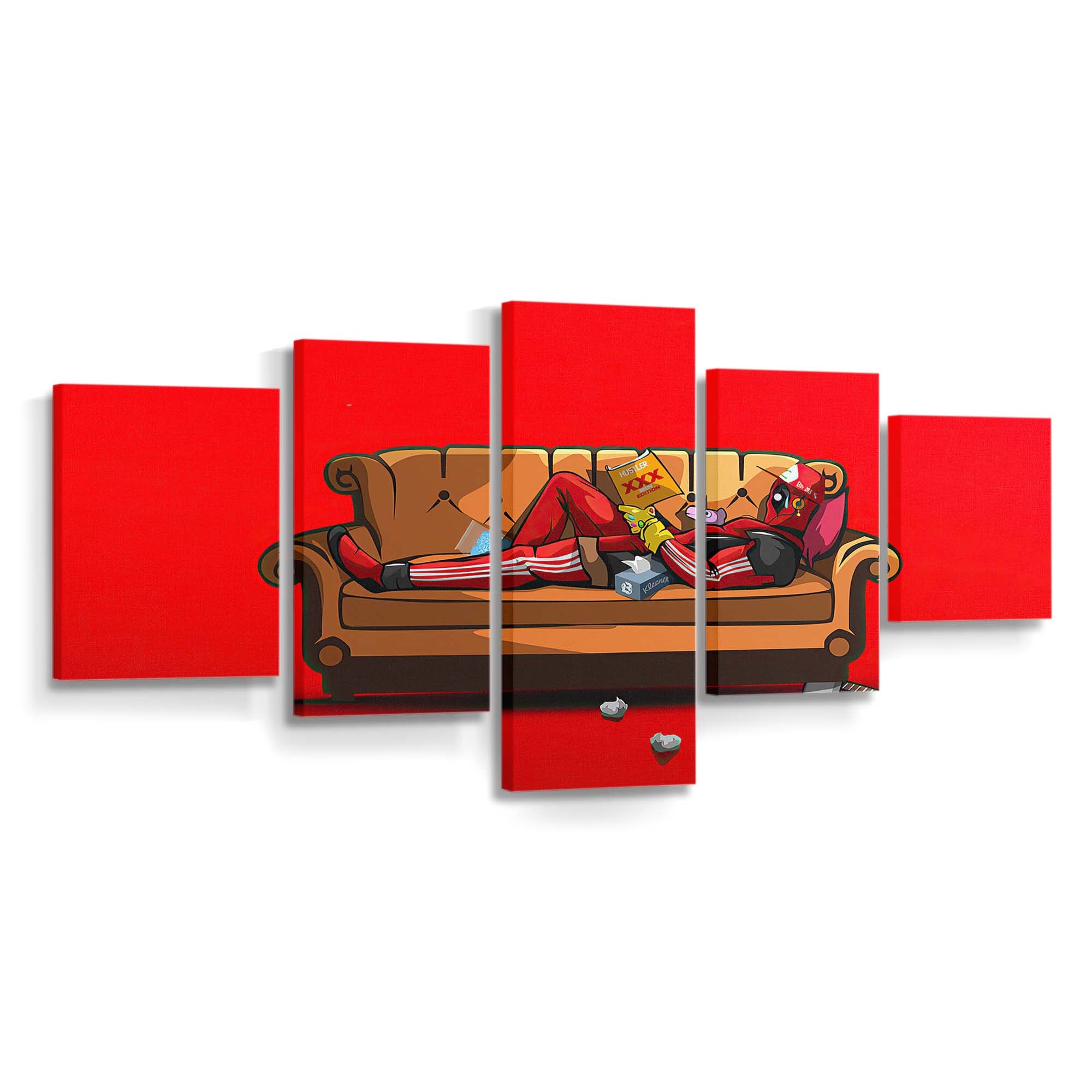 Deadpool: Chillen Leinwandbild - Marvel Wanddeko