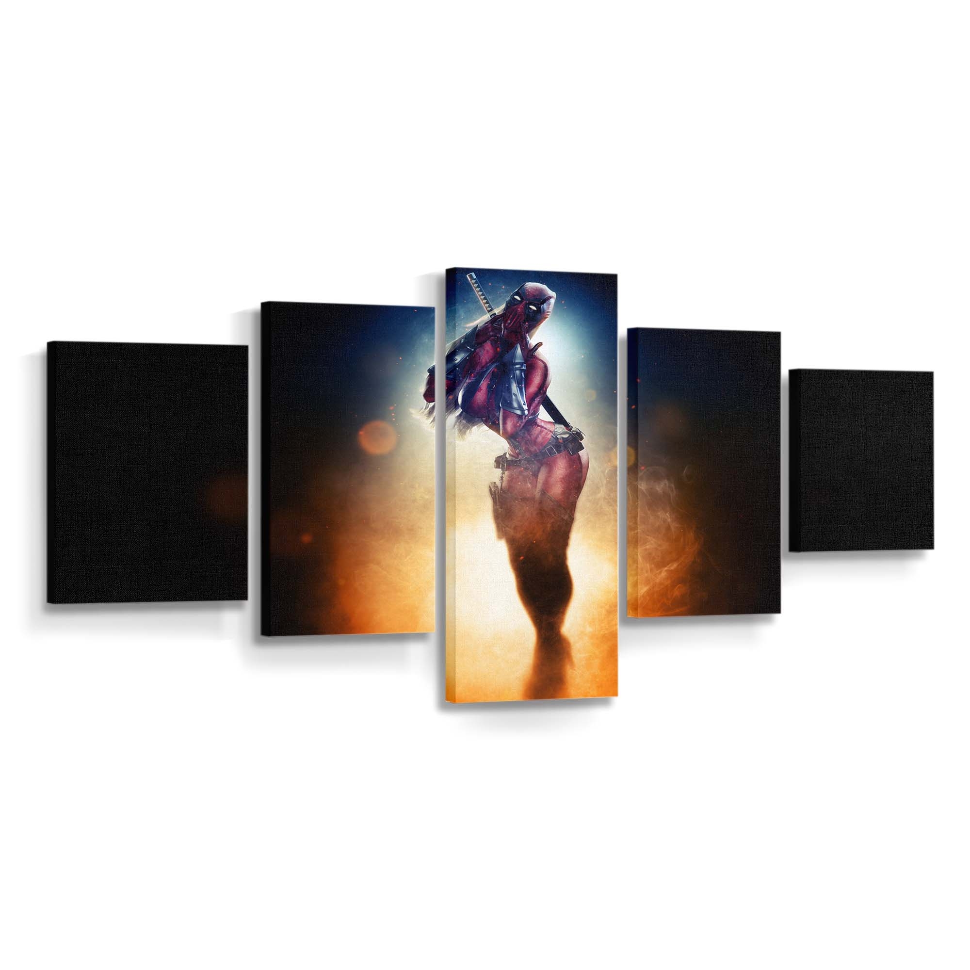 Deadpool Mädchen Leinwandbild - Marvel Wanddeko