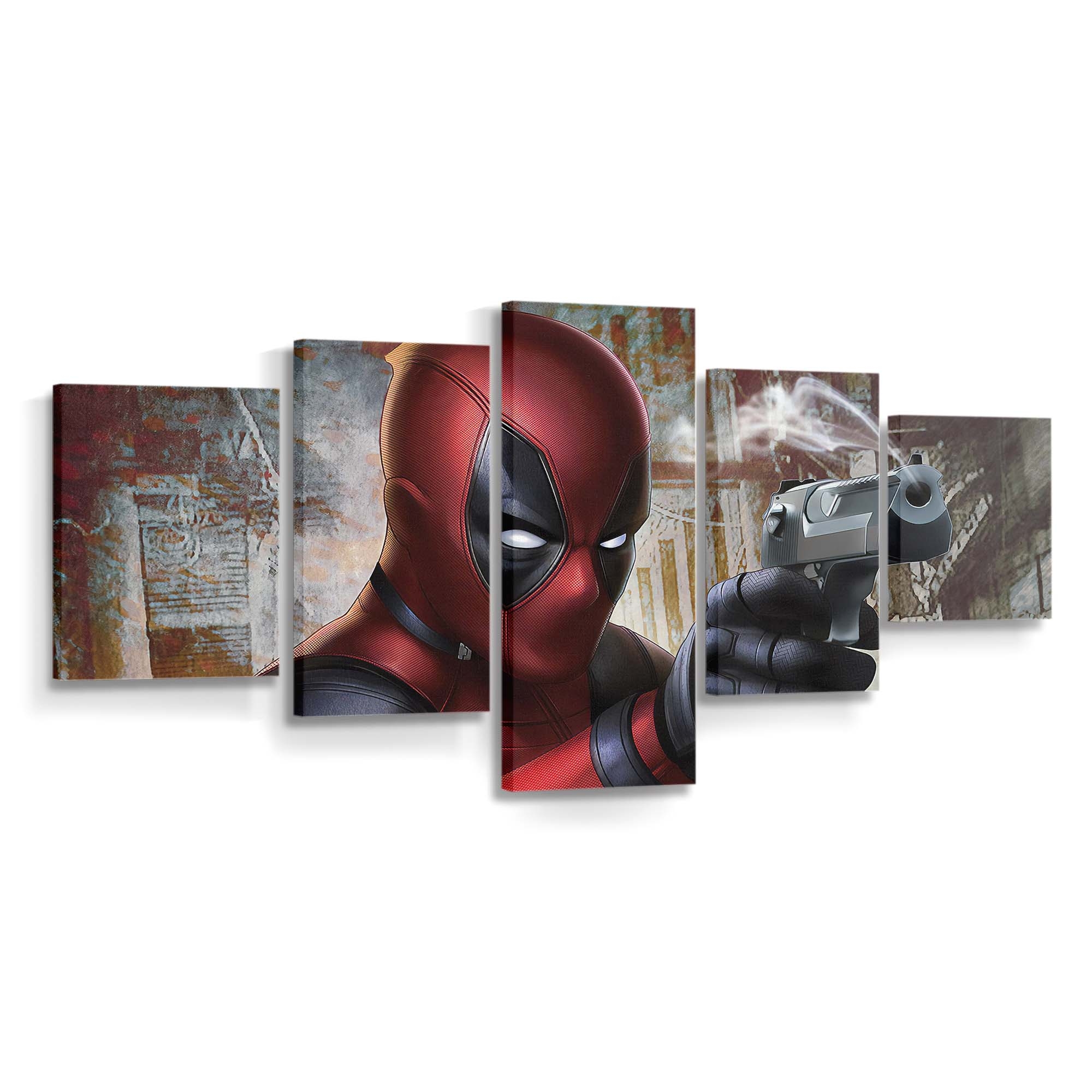 Deadpool Waffe Leinwandbild - Marvel Wanddeko