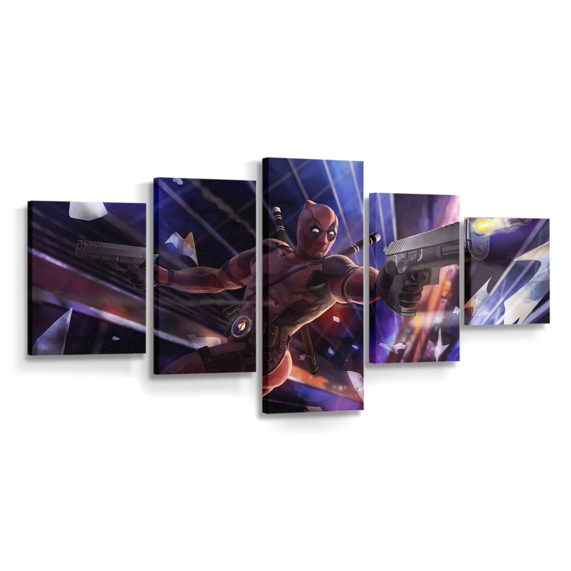 Deadpool Waffenmann Leinwandbild - Marvel Wanddeko