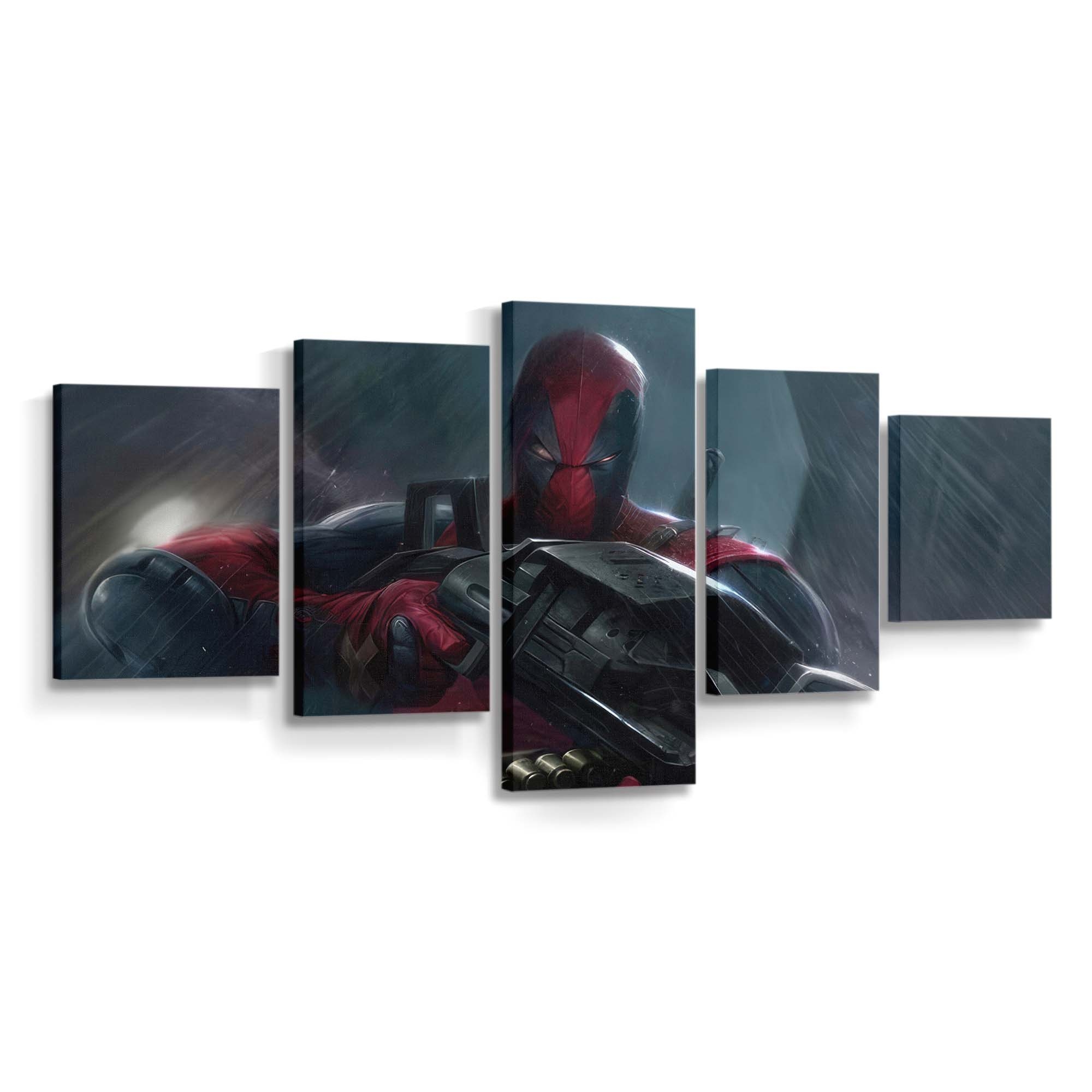 Deadpool Waffenshow Leinwandbild - Marvel Wanddeko