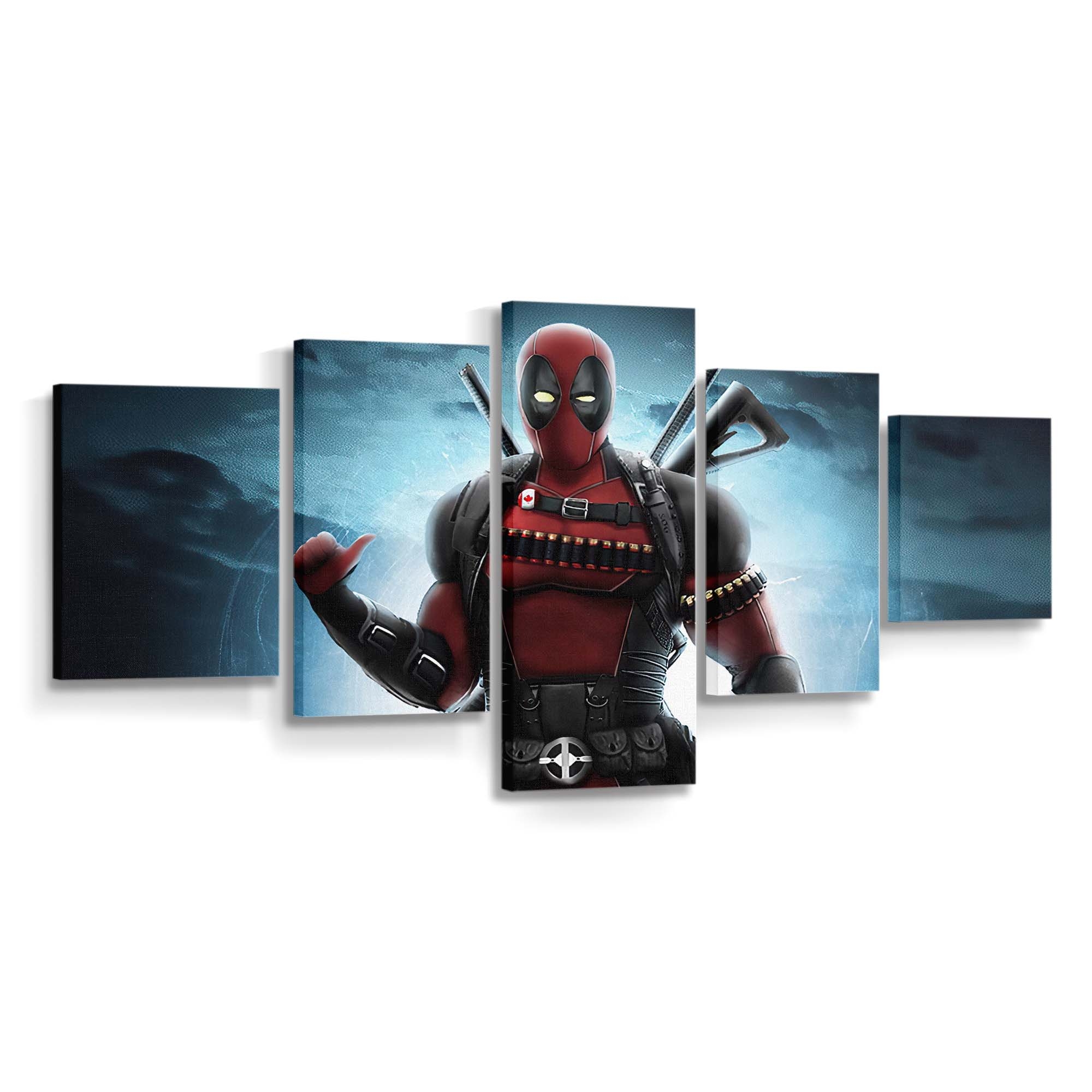 Deadpool Held Leinwandbild - Marvel Wanddeko