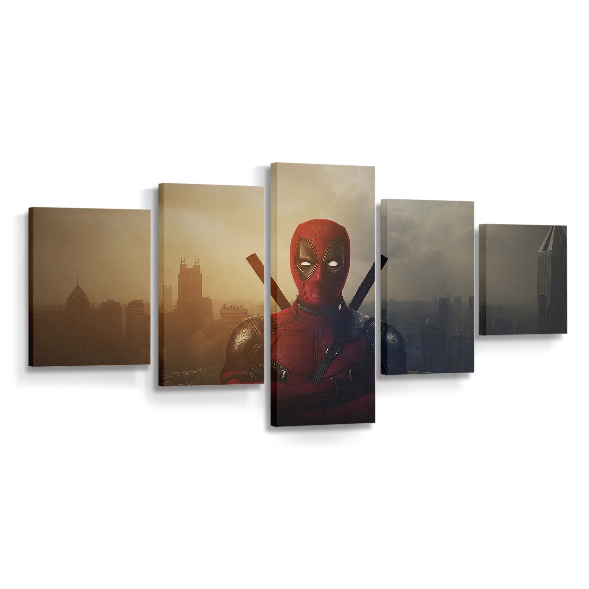 Deadpool Reise Leinwandbild - Marvel Wanddeko