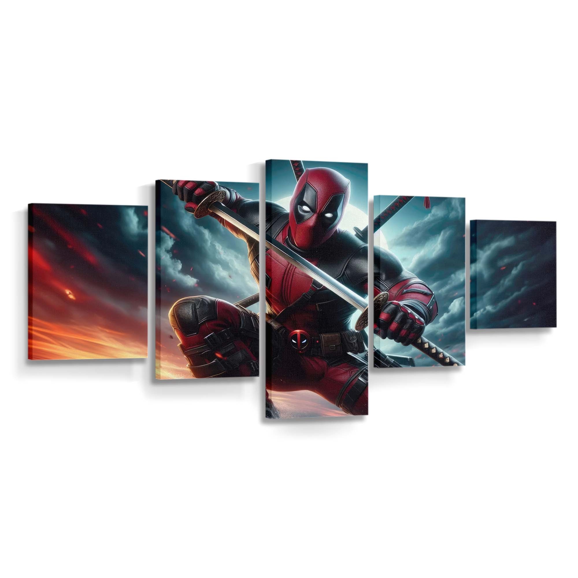 Deadpool Katana Chaos Leinwandbild - Marvel Wanddeko