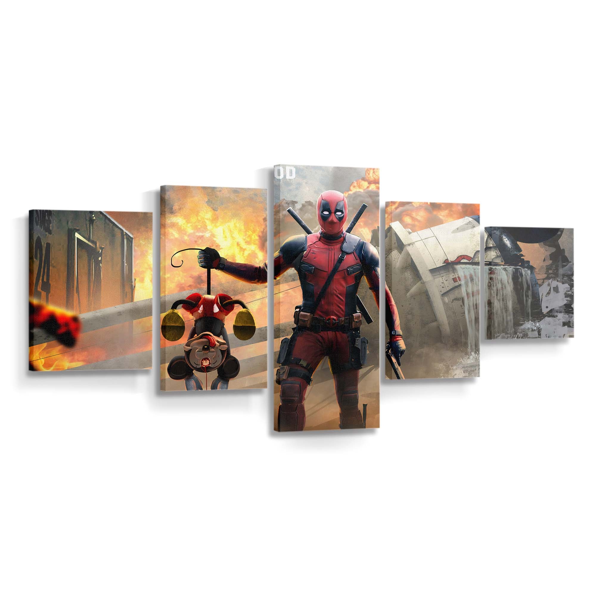 Deadpool tötet Mickey Mouse Leinwandbild - Marvel Wanddeko