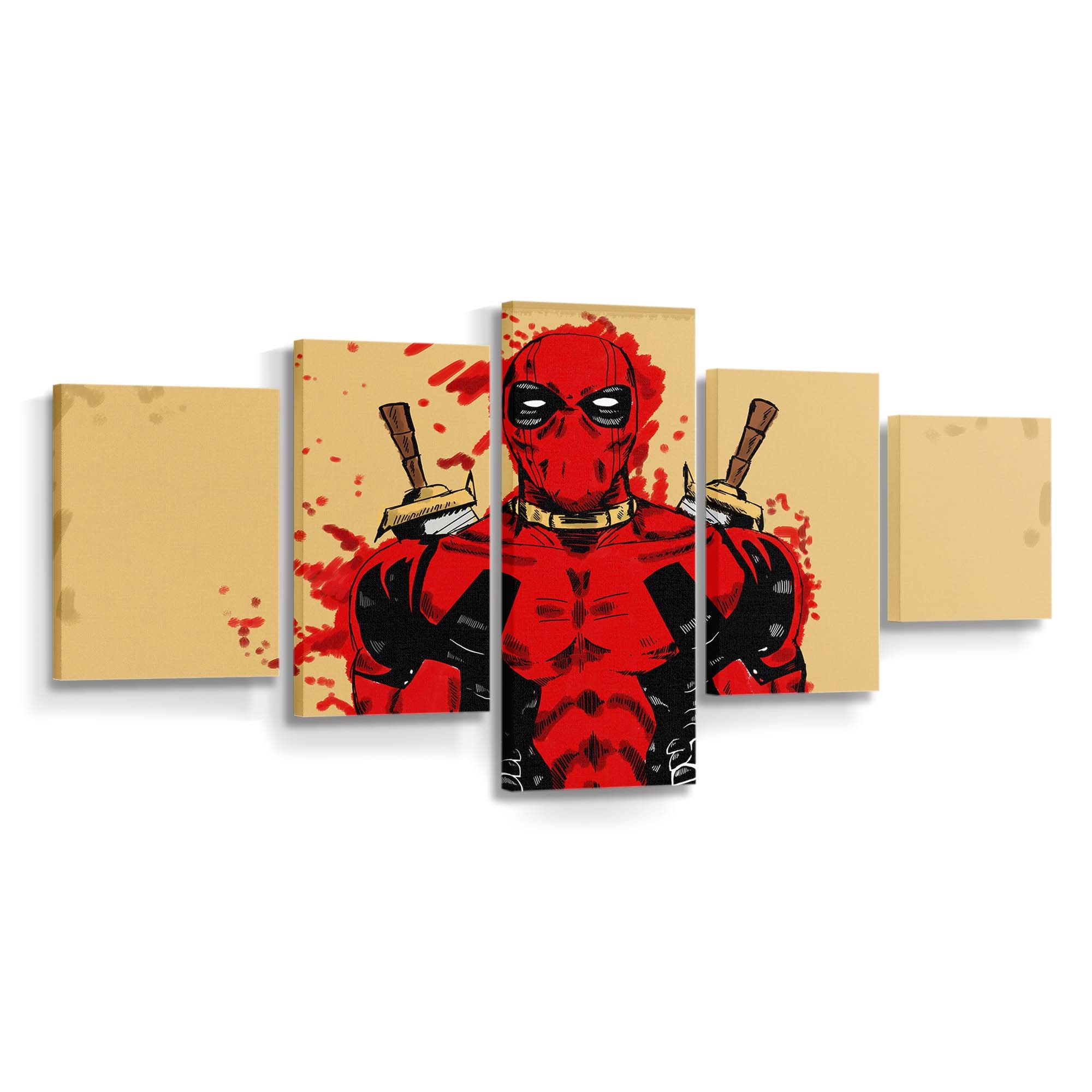 Deadpool Marvel Comic A Leinwandbild - Marvel Wanddeko
