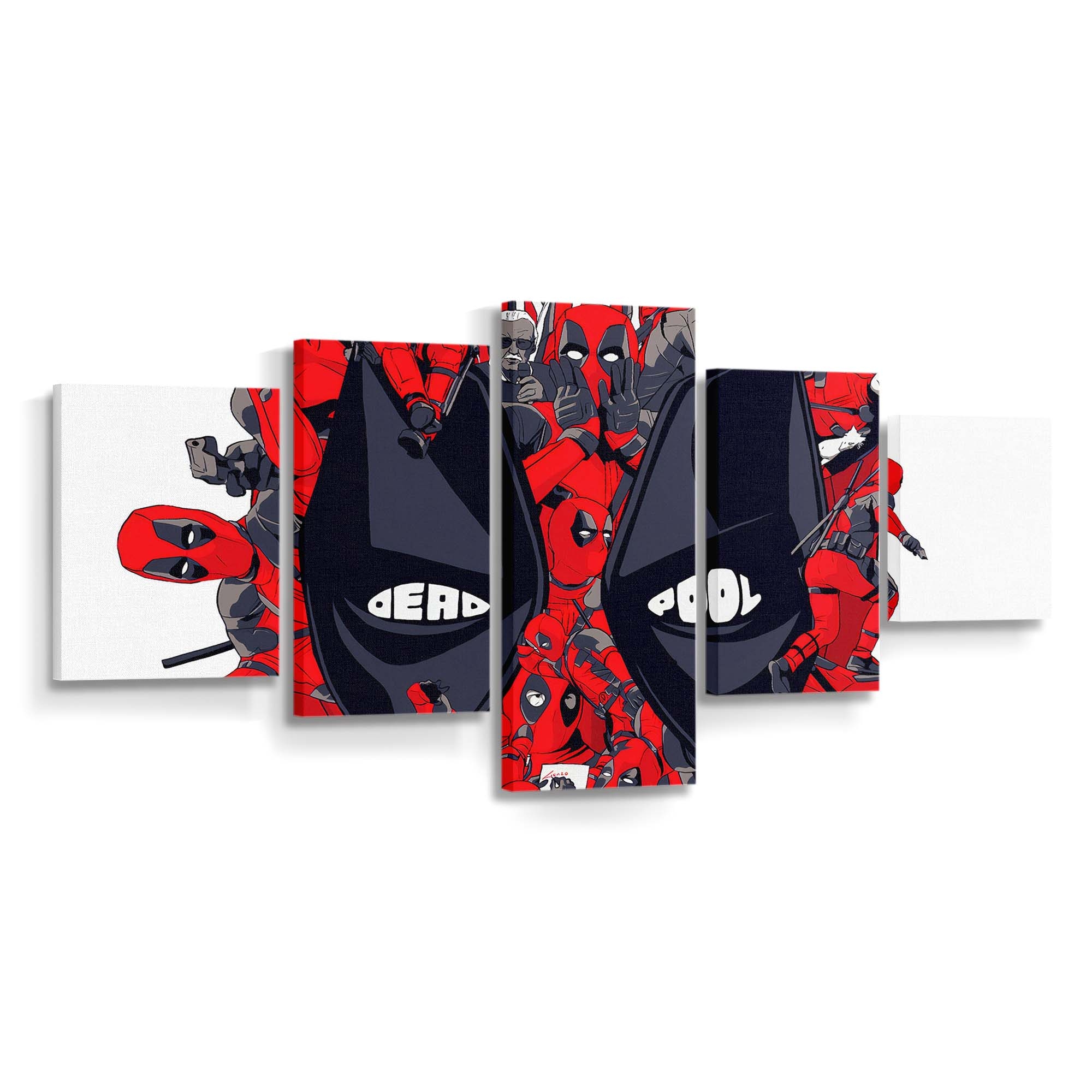 Deadpool Maskenkunst Leinwandbild - Marvel Wanddeko
