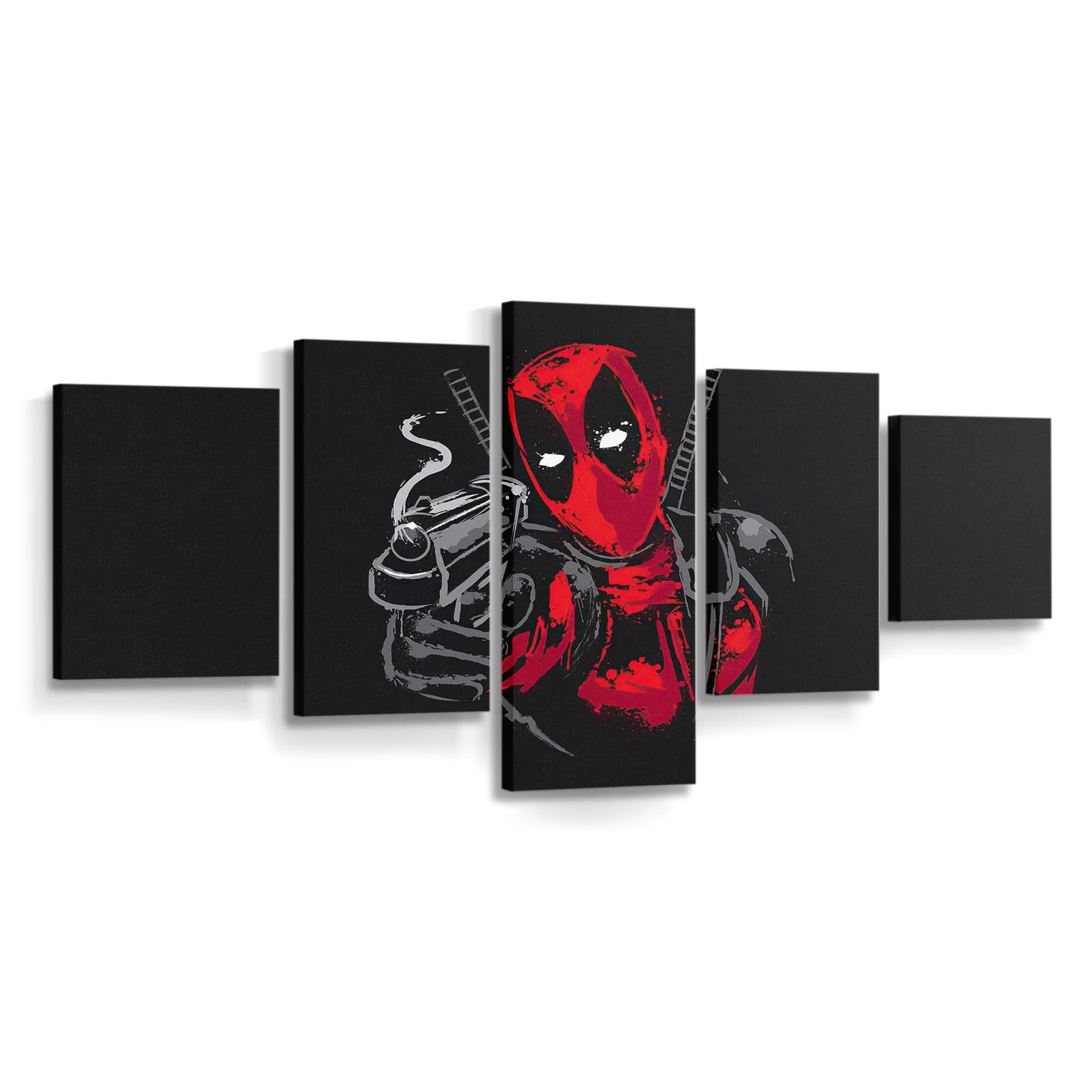 Deadpool Minimalismus 4 Leinwandbild - Marvel Wanddeko