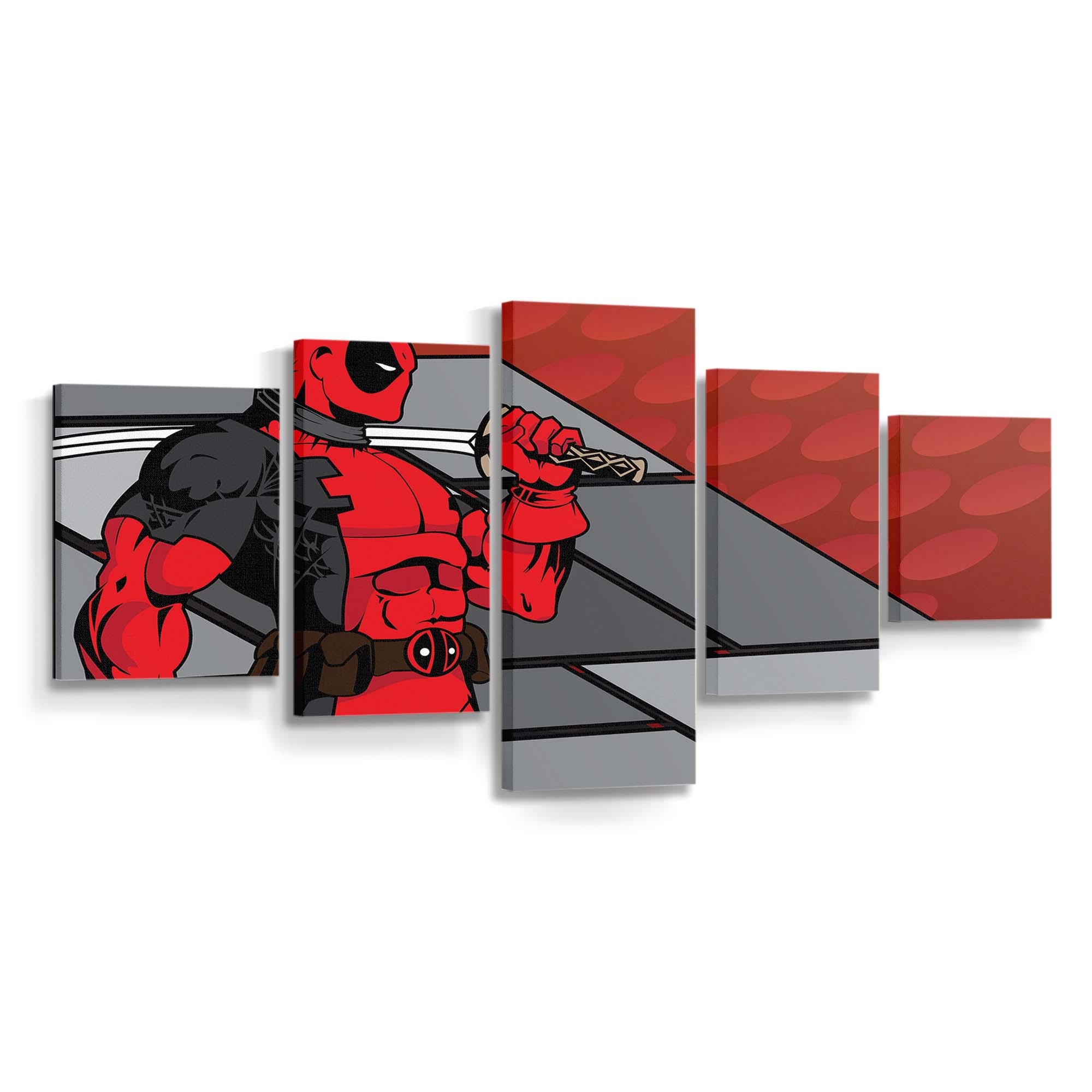 Deadpool Minimalist Hintergrund 2 Leinwandbild - Marvel Wanddeko
