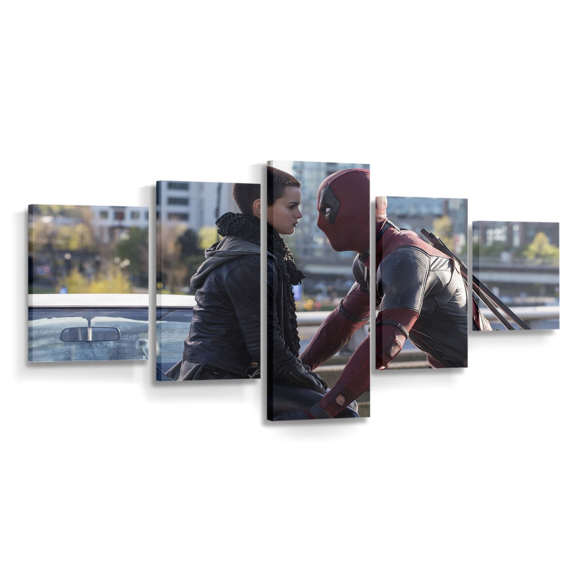 Deadpool Film Schreibtisch Leinwandbild - Marvel Wanddeko