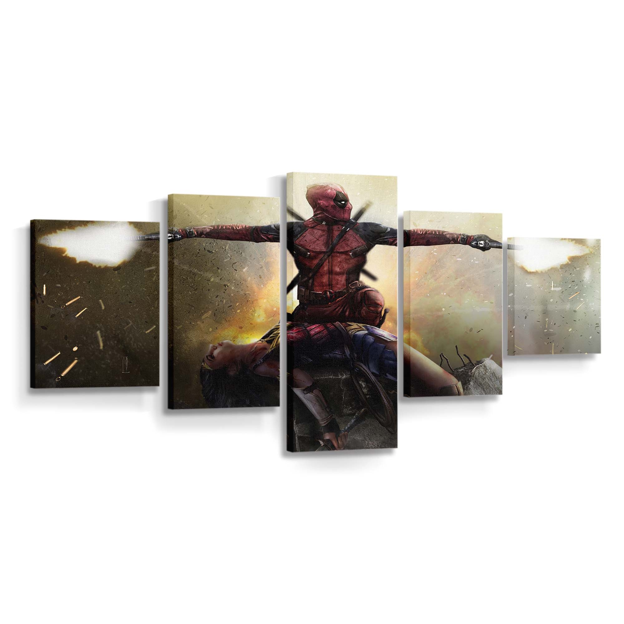 Deadpool Saved Wonder Woman Leinwandbild - Marvel Wanddeko