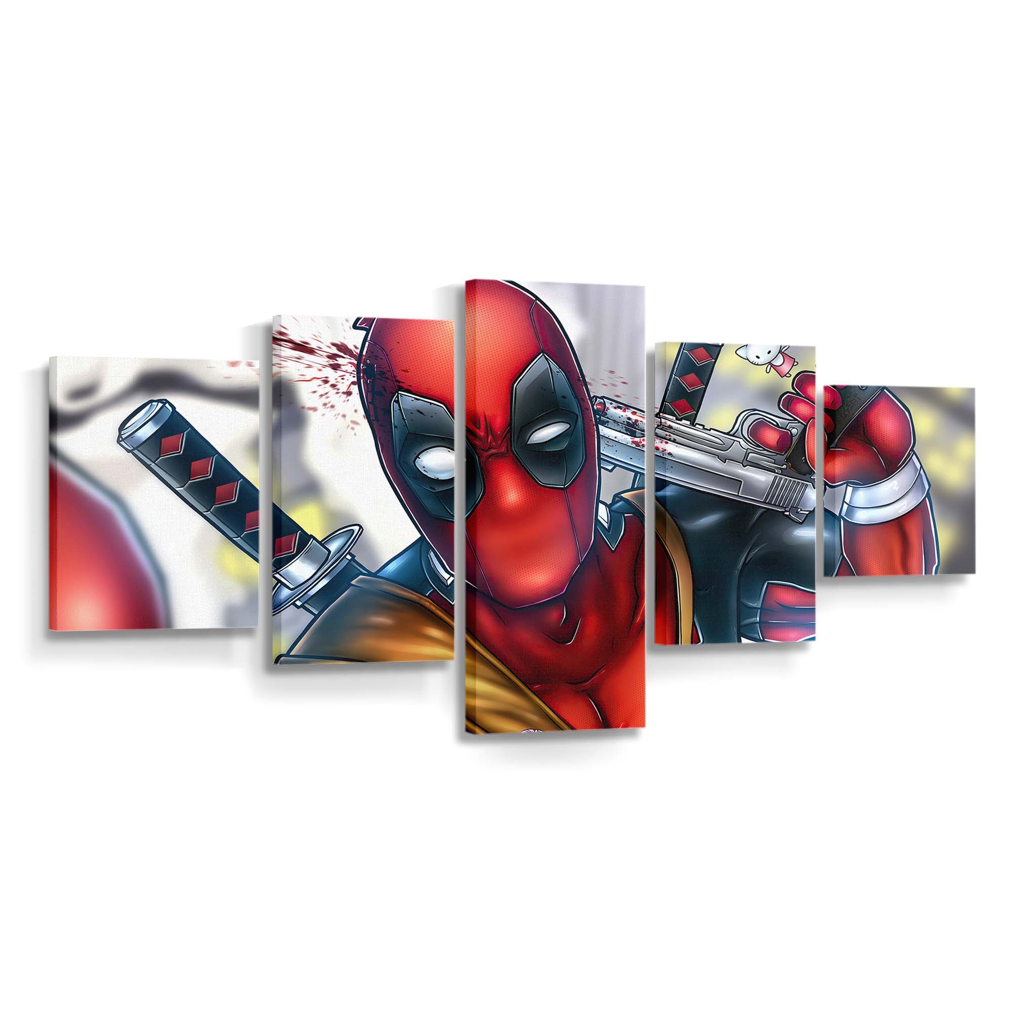 Deadpool Shooting Self Leinwandbild - Marvel Wanddeko