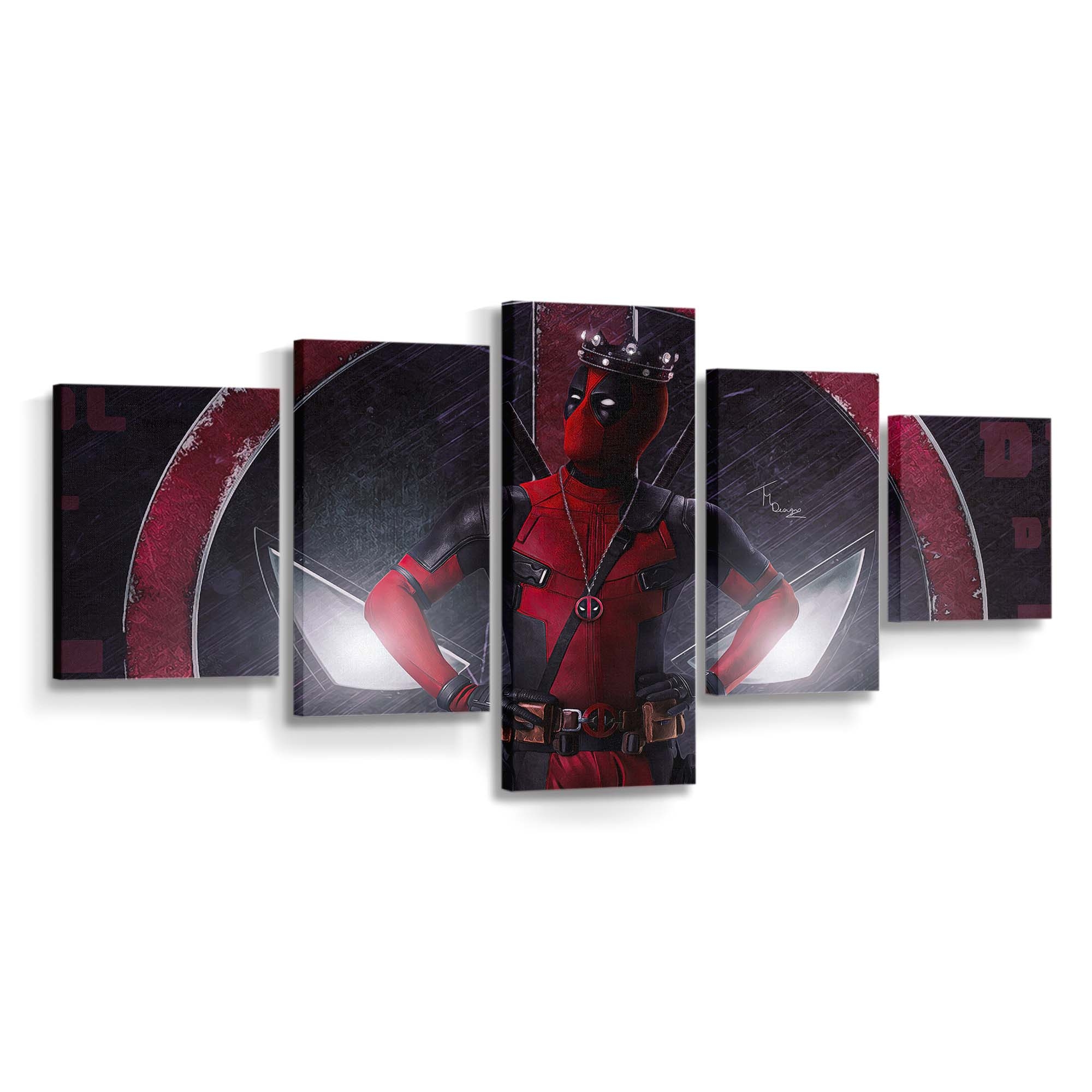 Deadpool Star Leinwandbild - Marvel Wanddeko