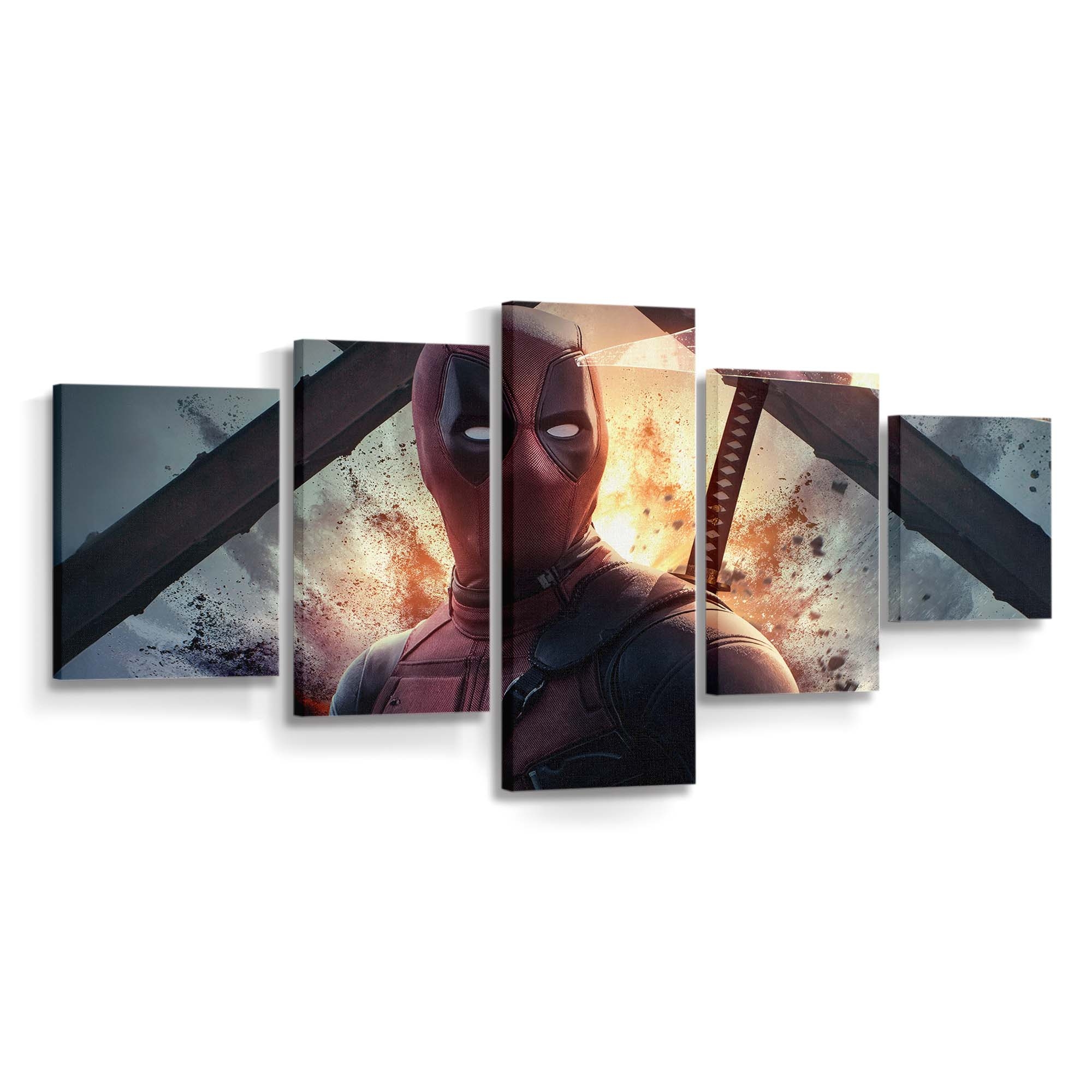 Deadpool Stylish Standoff Leinwandbild - Marvel Wanddeko
