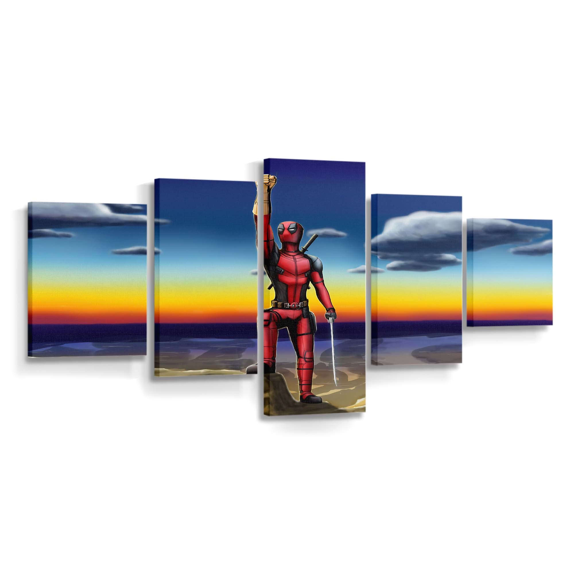 Deadpool Thanos Handschuh Leinwandbild - Marvel Wanddeko