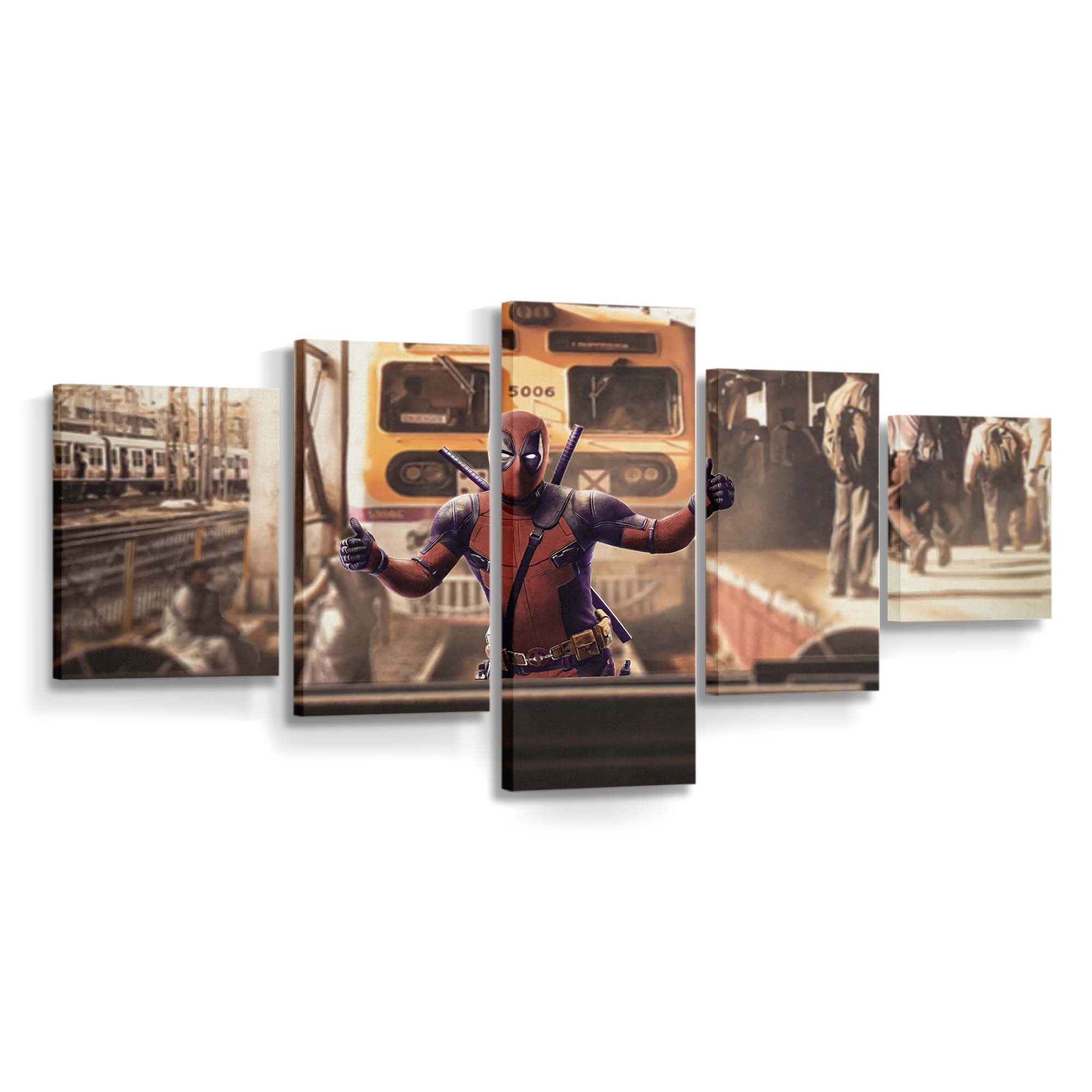 Deadpool Zug Leinwandbild - Marvel Wanddeko