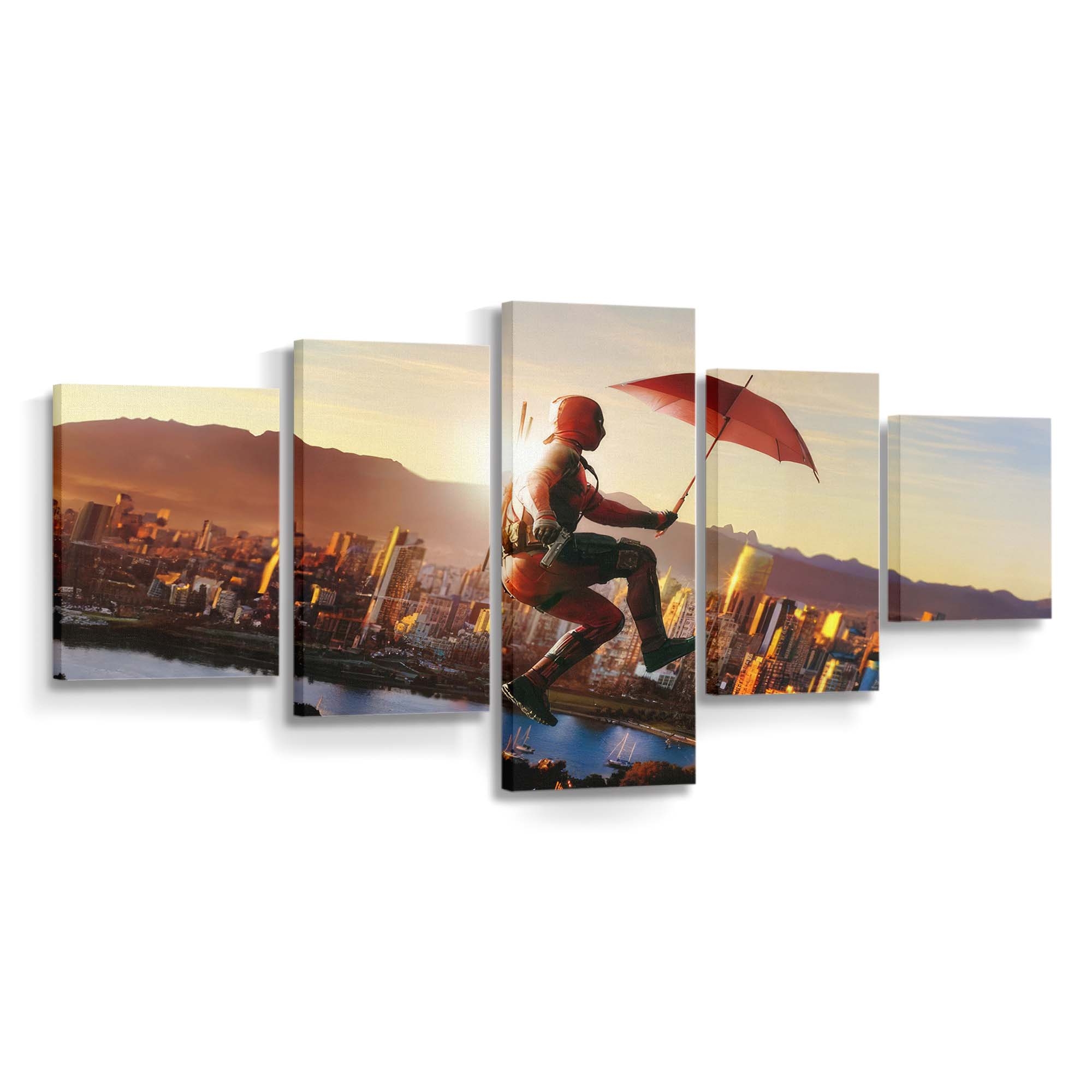 Deadpool: Unkonventionelle Regenschirm-Abenteuer Leinwandbild - Marvel Wanddeko