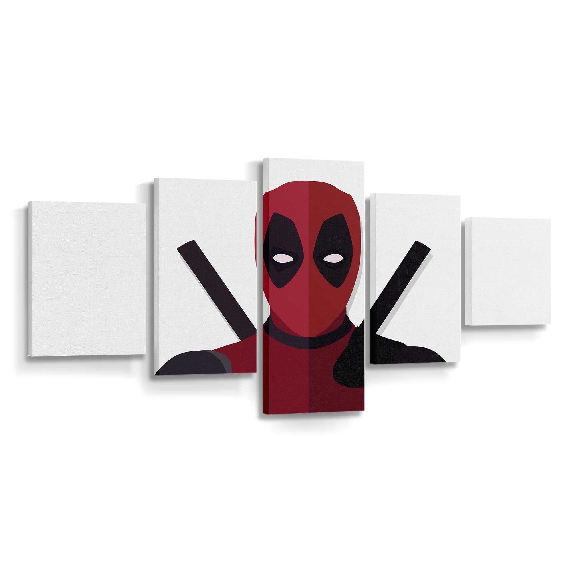 Deadpool: Vektor-Minimalismus Leinwandbild - Marvel Wanddeko
