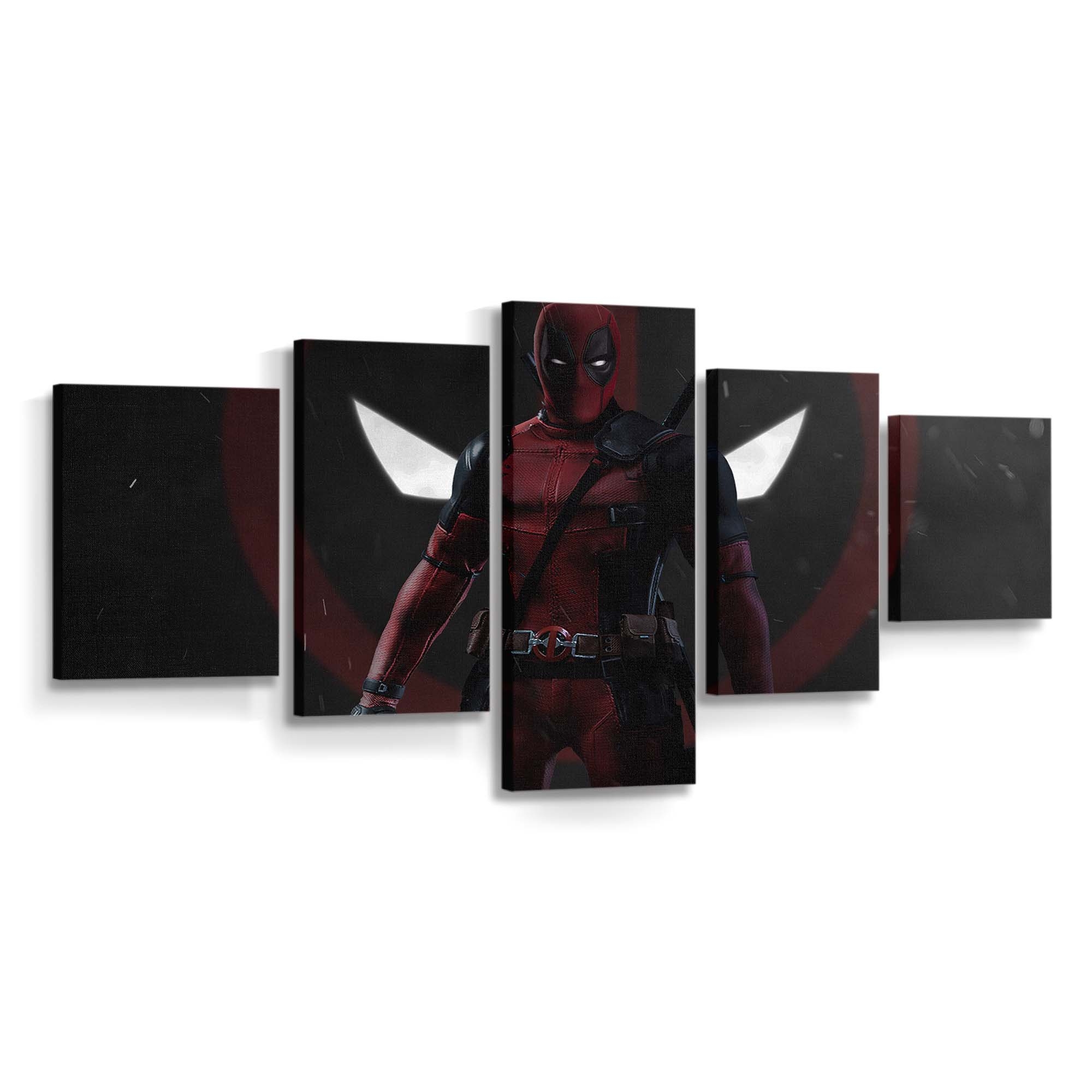 Deadpool mit zwei Waffen Leinwandbild - Marvel Wanddeko