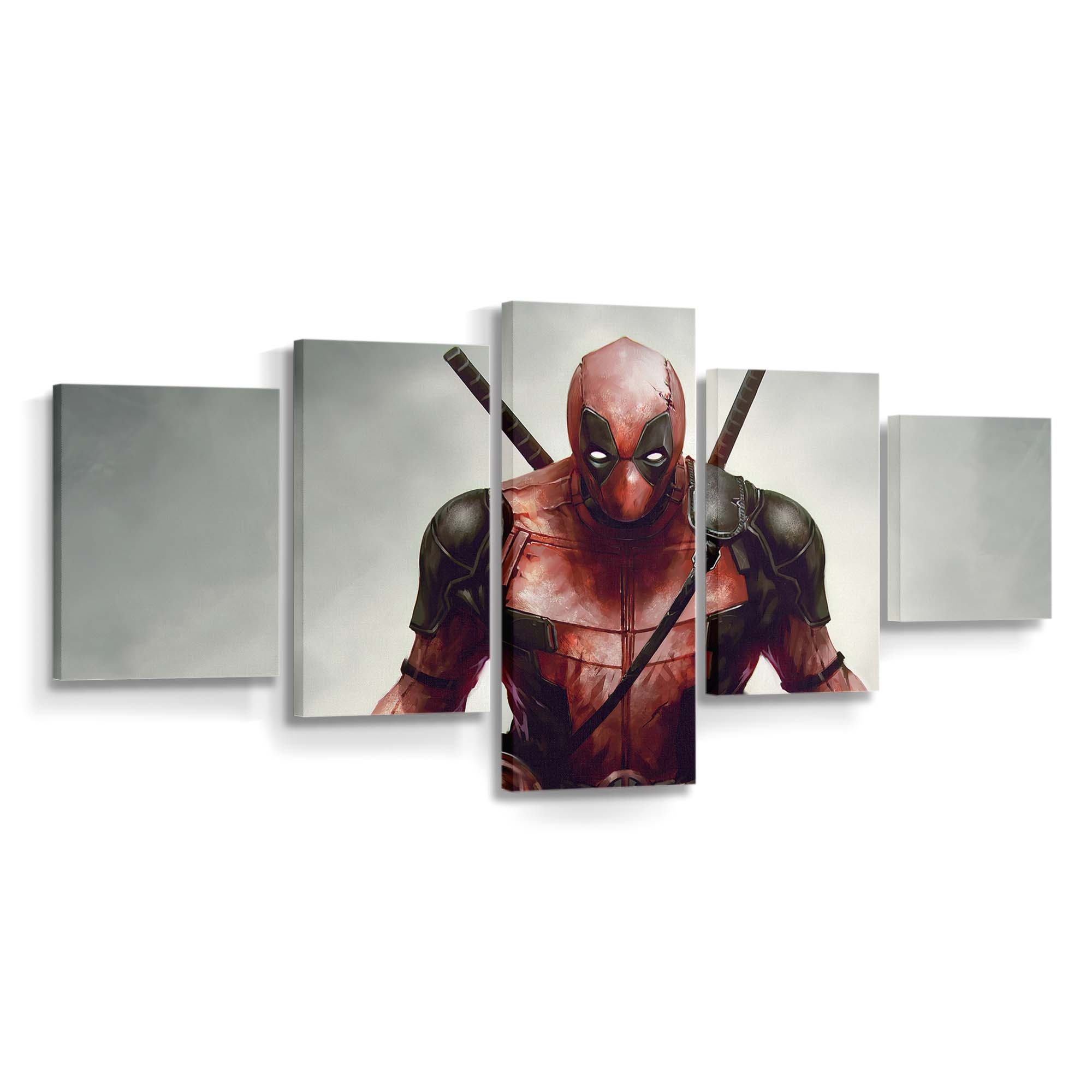 Deadpool mit Wolverine-Klauen in der Hand Leinwandbild - Marvel Wanddeko