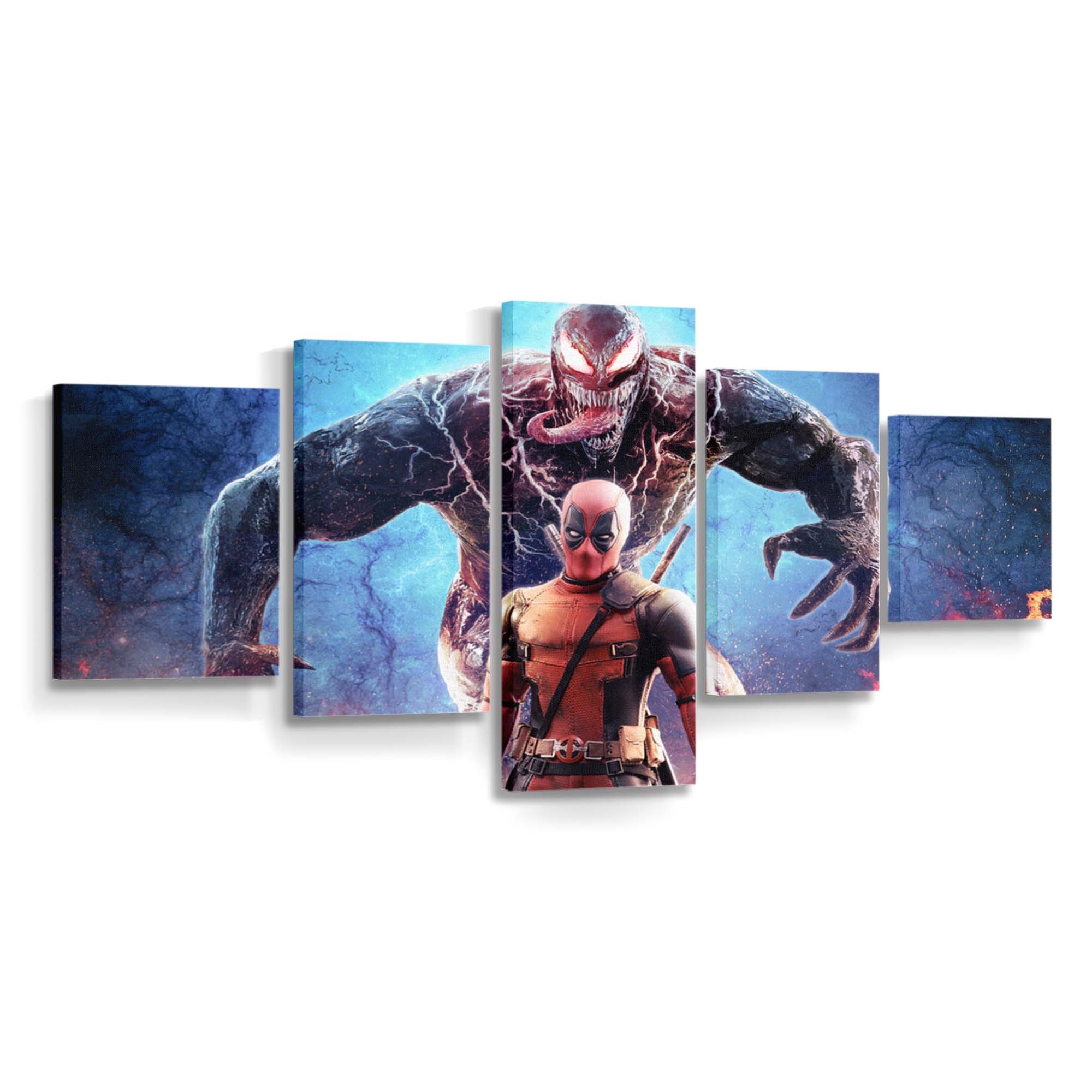Deadpool X Venom Leinwandbild - Marvel Wanddeko