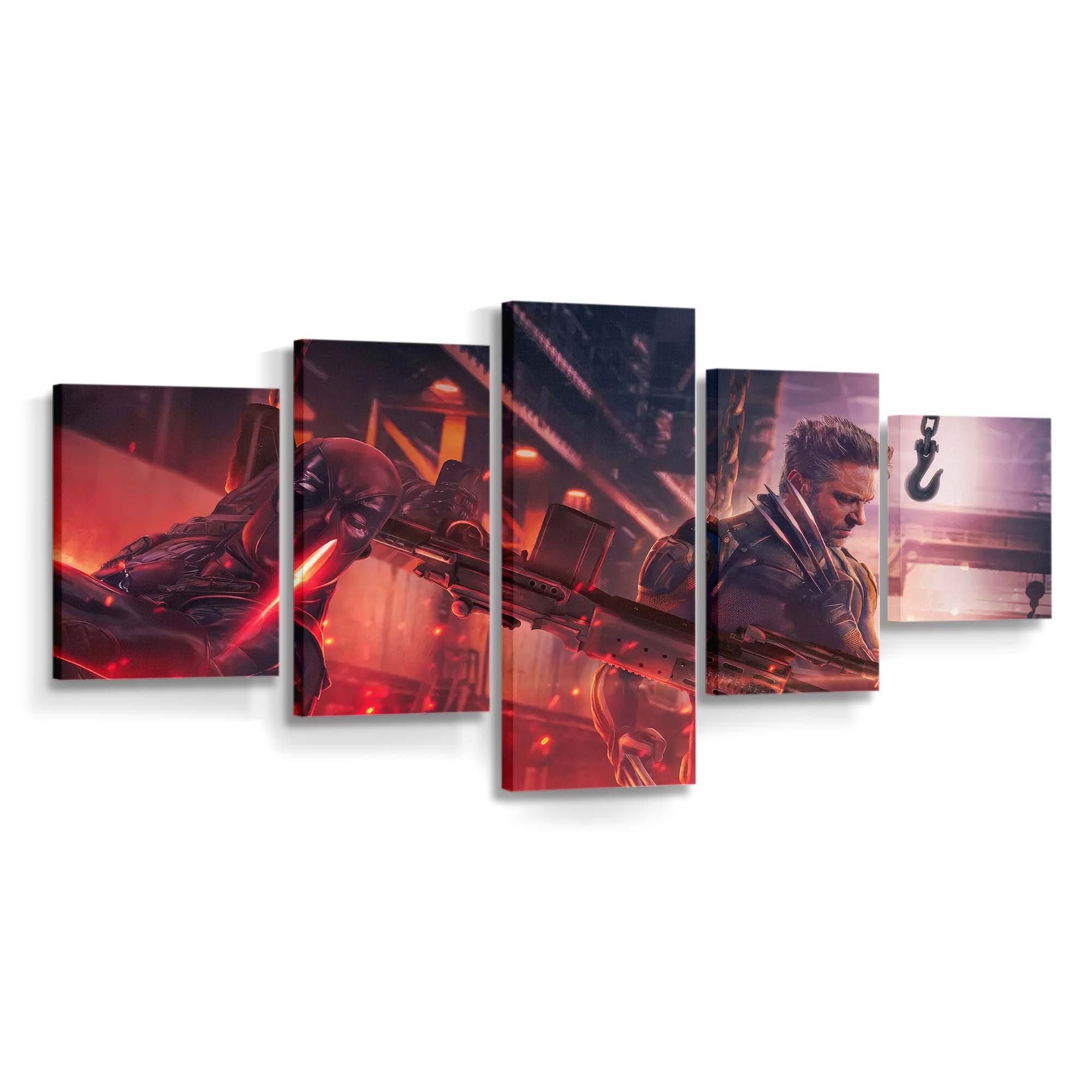 Deadpool X Wolverine Leinwandbild - Marvel Wanddeko